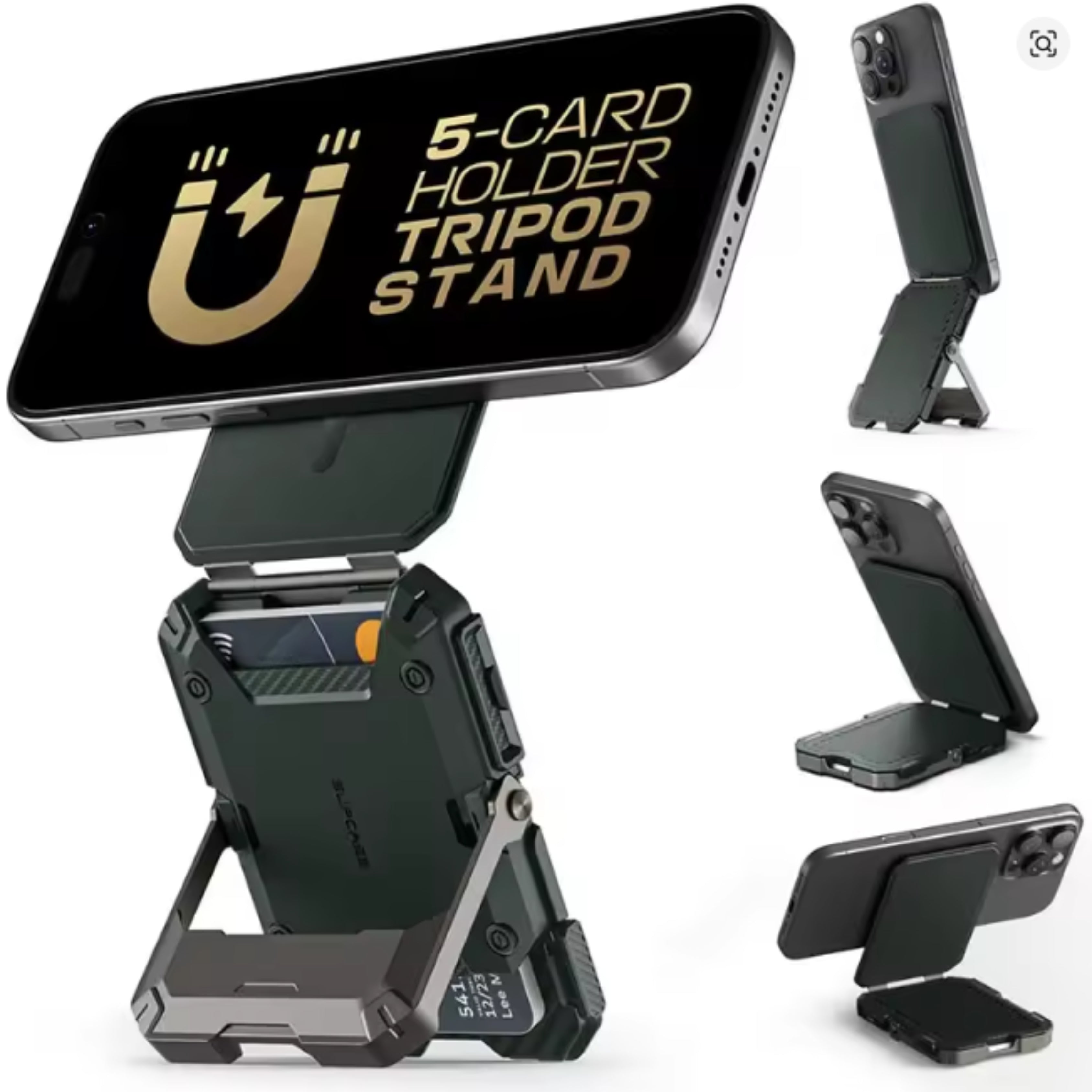 Magnetic Tripod Phone Stand Card Holder