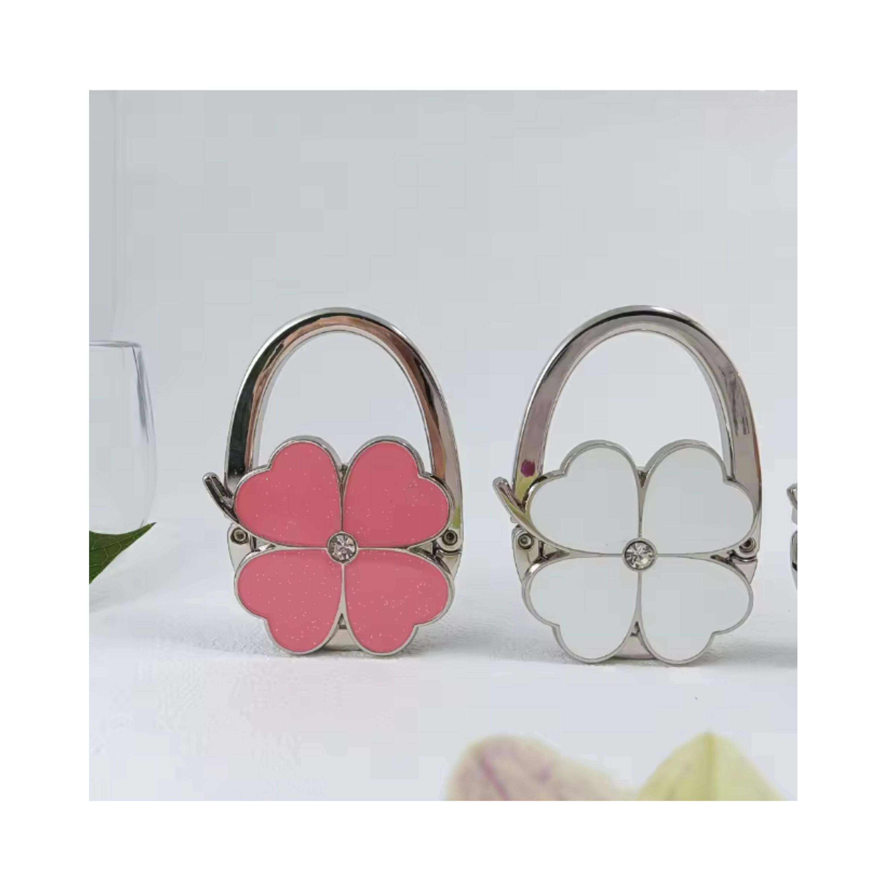 Flower Shape Portable Metal Bag Table Hanger
