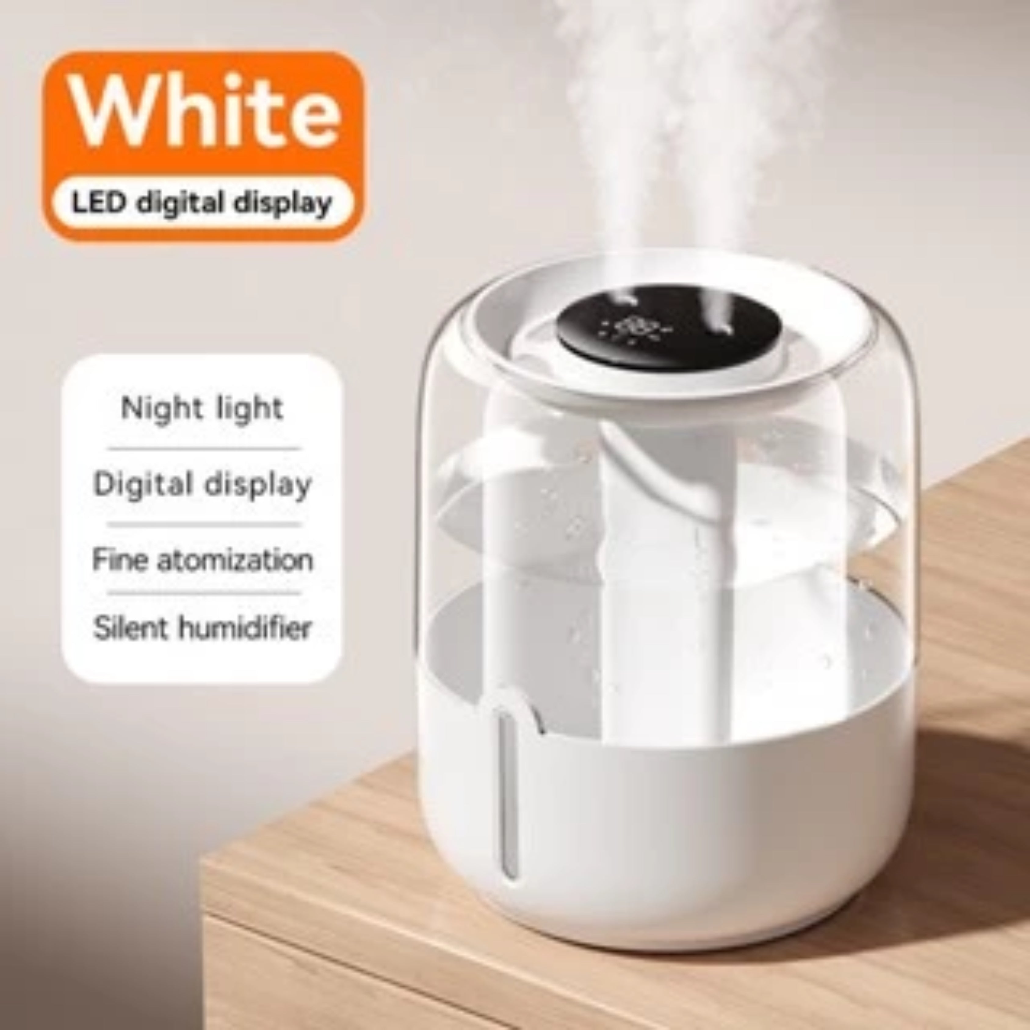 YOMIO 6.8L Antibacterial Filter Humidifier – Dual Mist Aroma Diffuser with LED Night Light