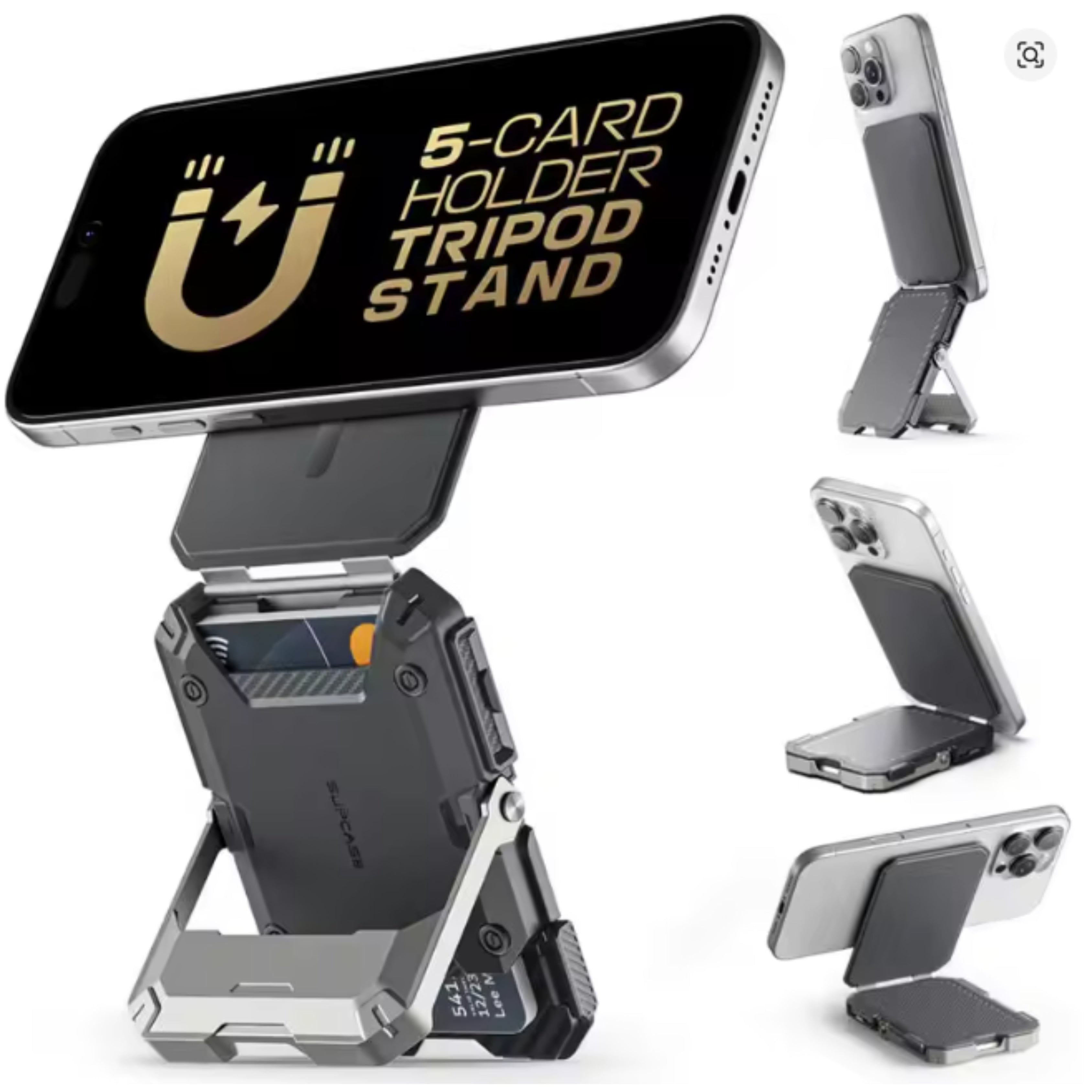 Magnetic Tripod Phone Stand Card Holder