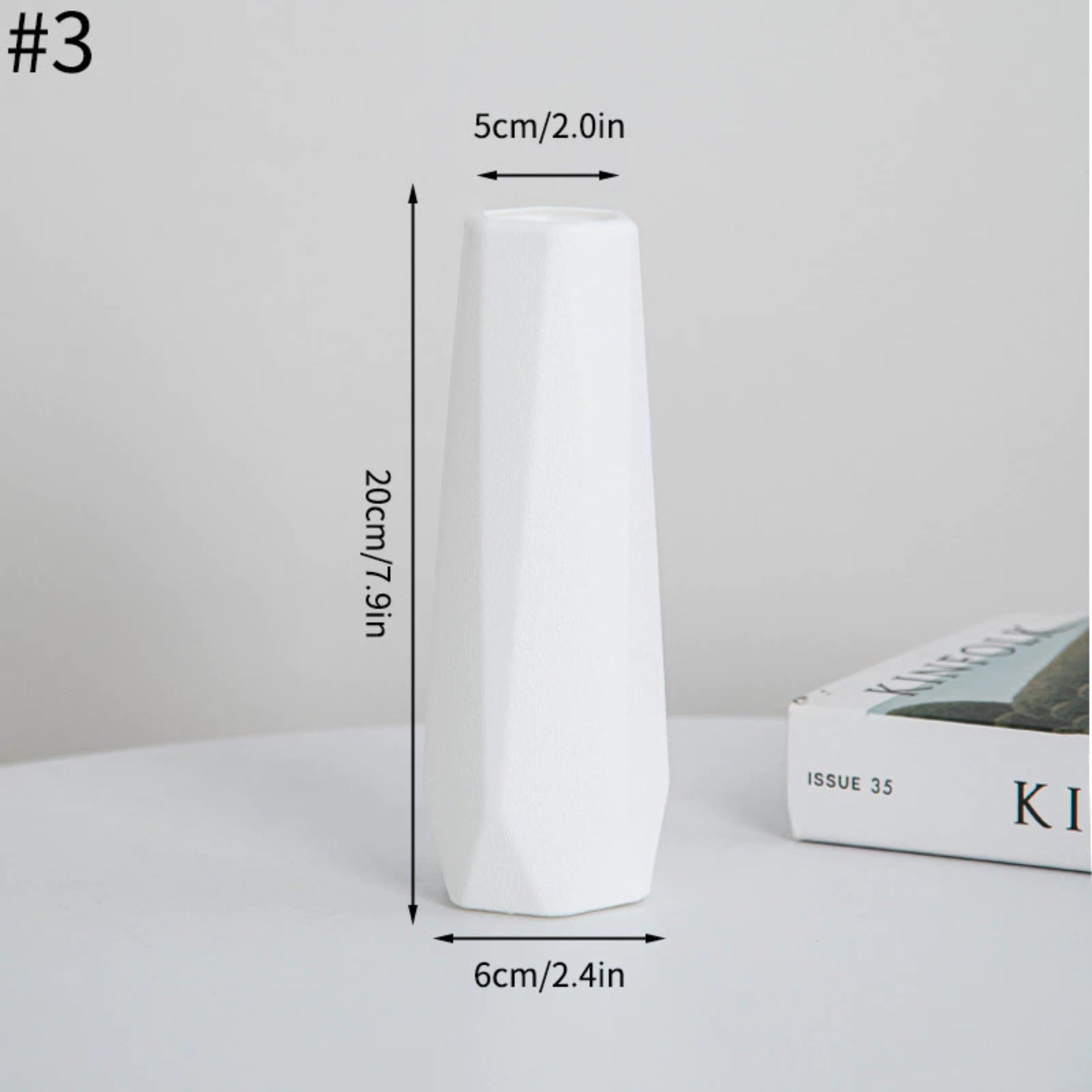 Modern Nordic Plastic Flower Vase Minimalist Home Decor for Dried Flowers