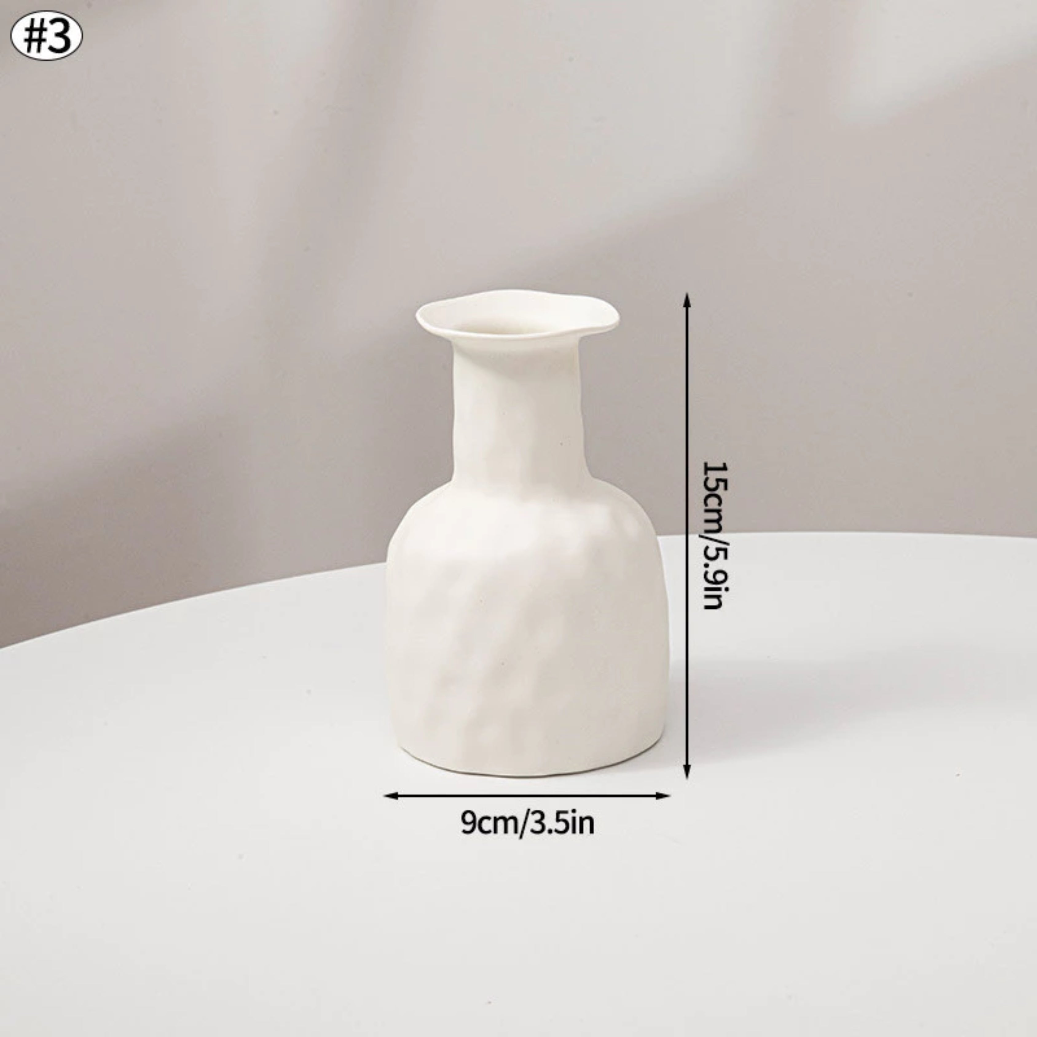 Modern Nordic Plastic Flower Vase Minimalist Home Decor for Dried Flowers