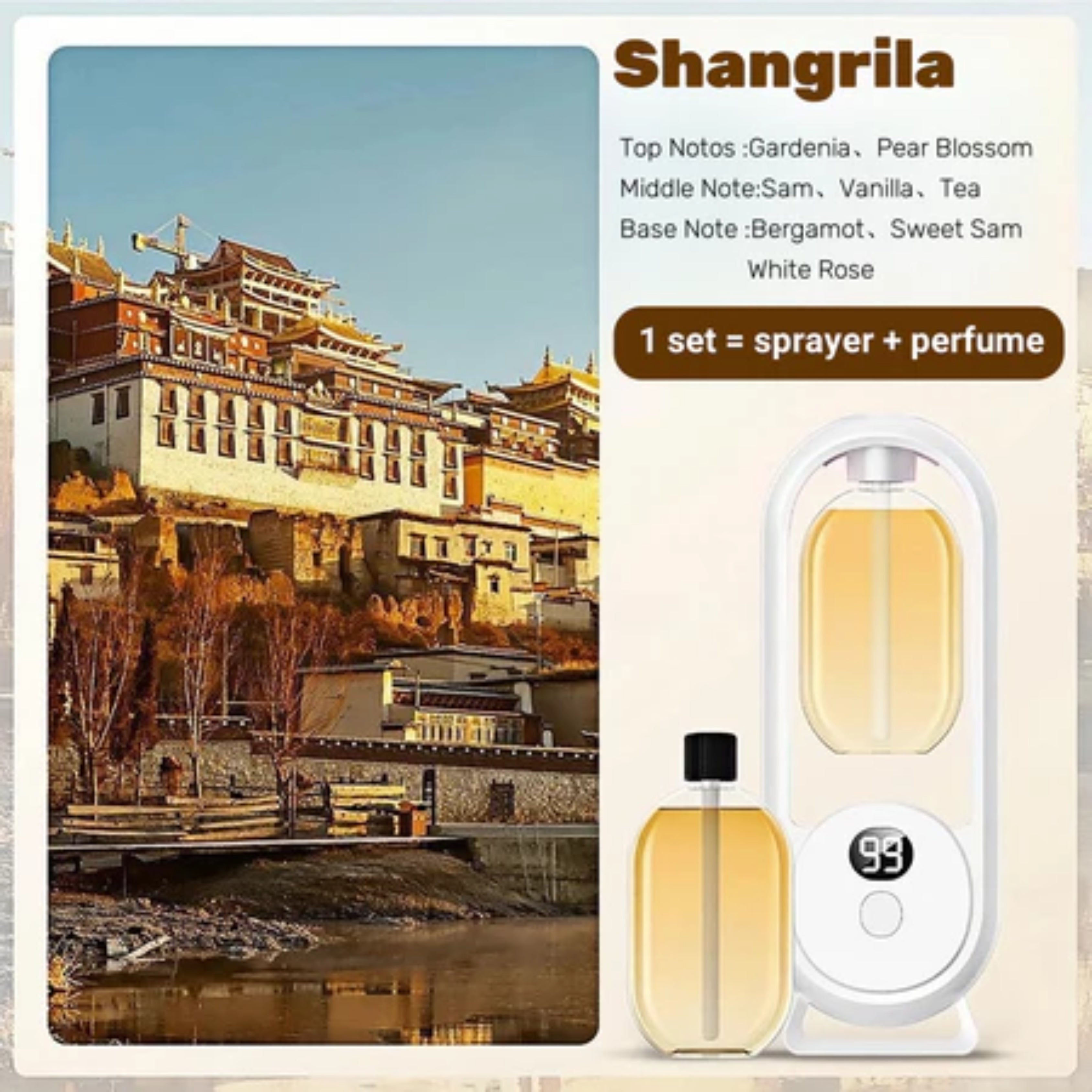 Gardenia Automatic Aromatherapy Diffuser USB Rechargeable Air Purifier & Room Freshener