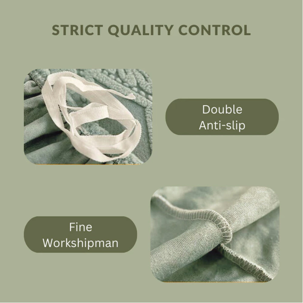 Solid Color Jacquard Velvet Sofa Cover Dust-Proof, Anti-Slip Stretch Couch Protector