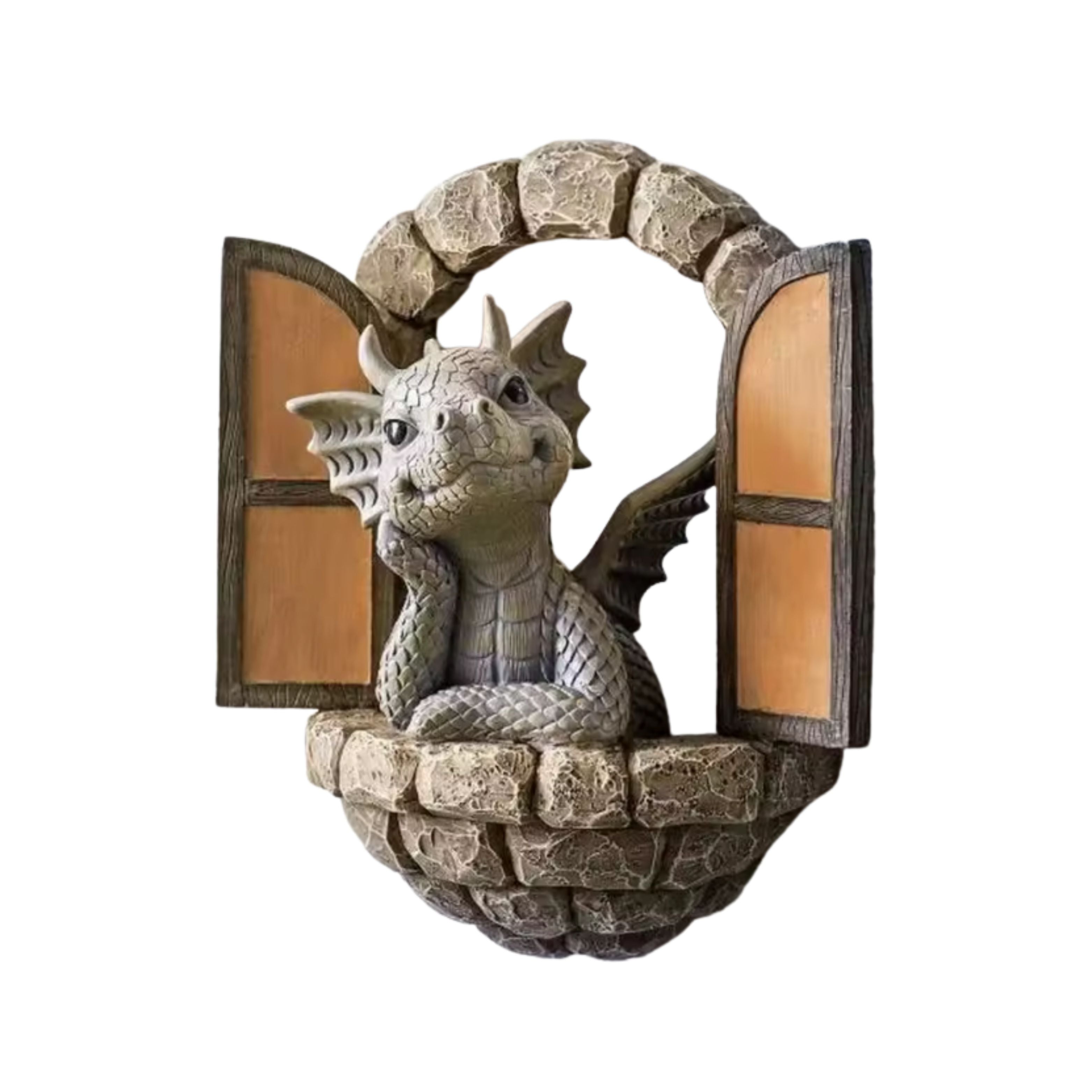 Dragonshaped Resin Giant Lawn Sculpture