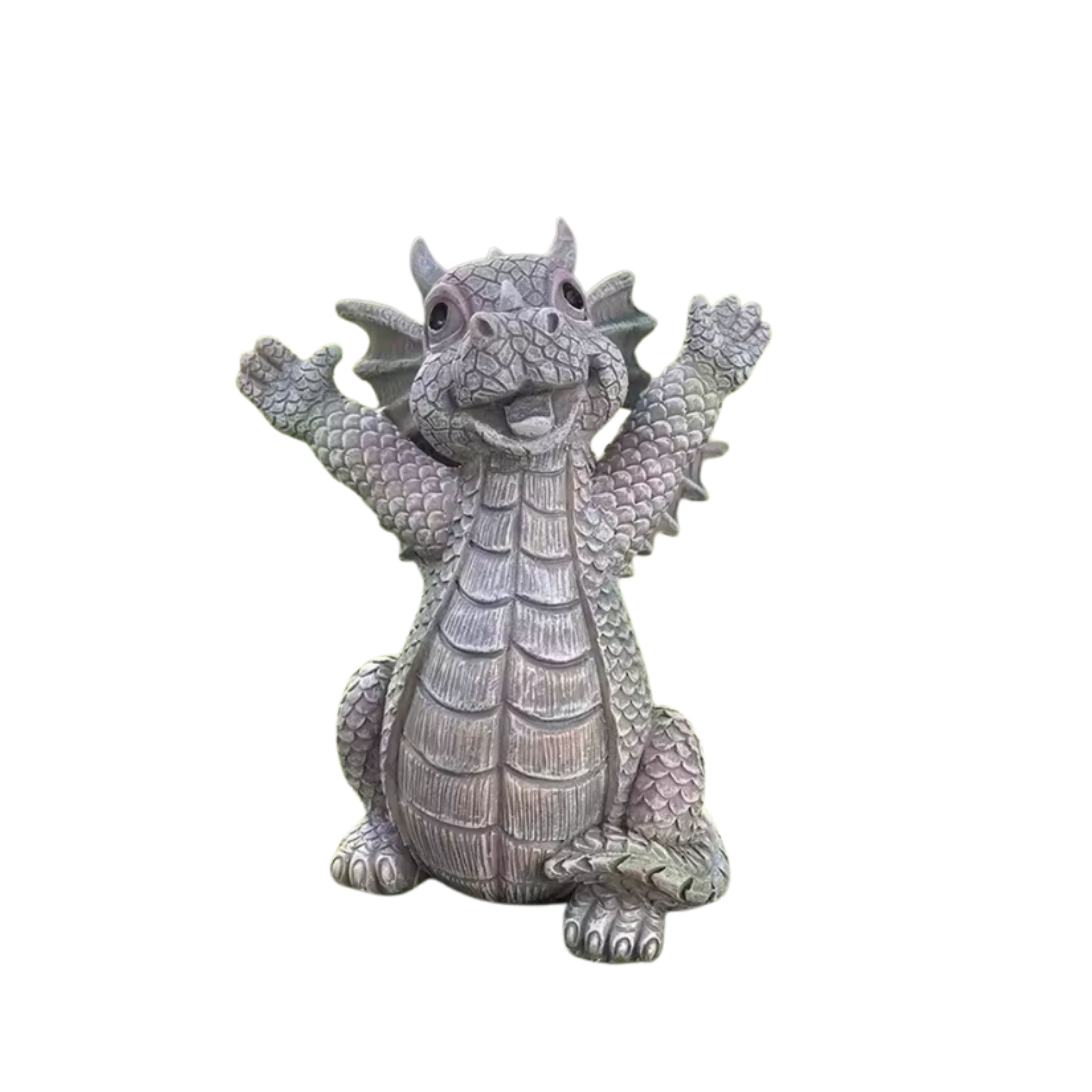 Solar Powered Resin Dragon Garden Statue