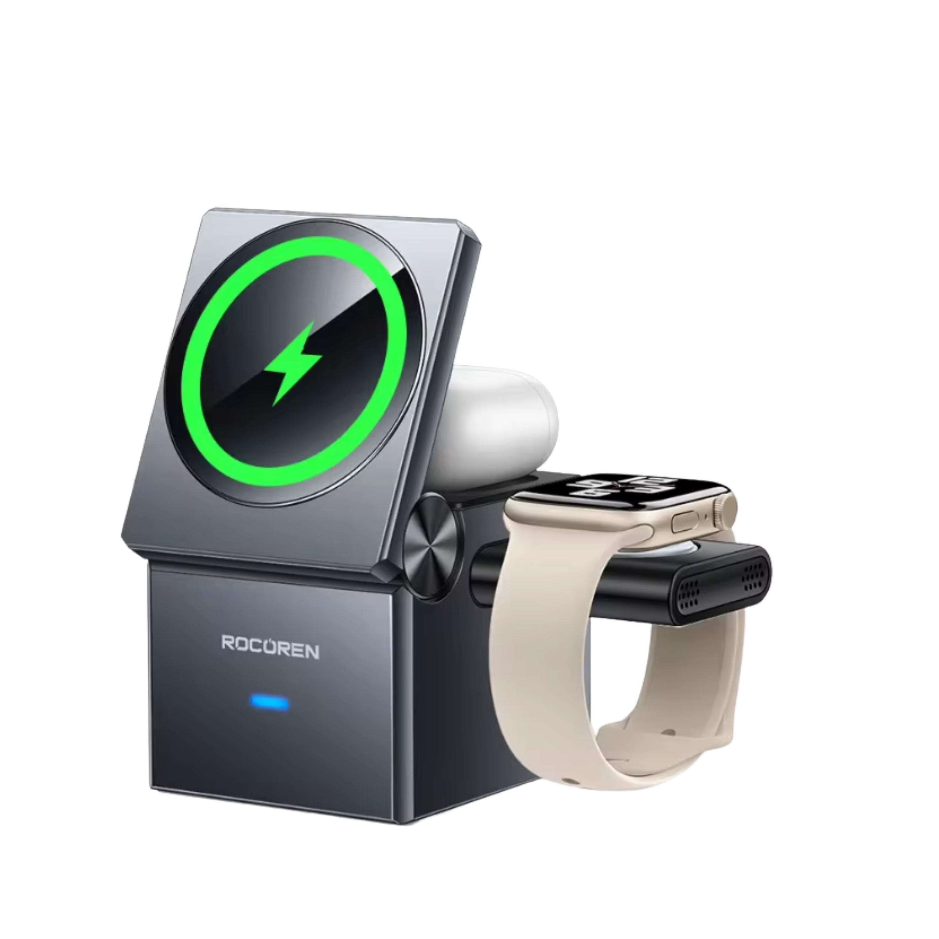 Rocoren 3‑in‑1 Wireless Charger Stand