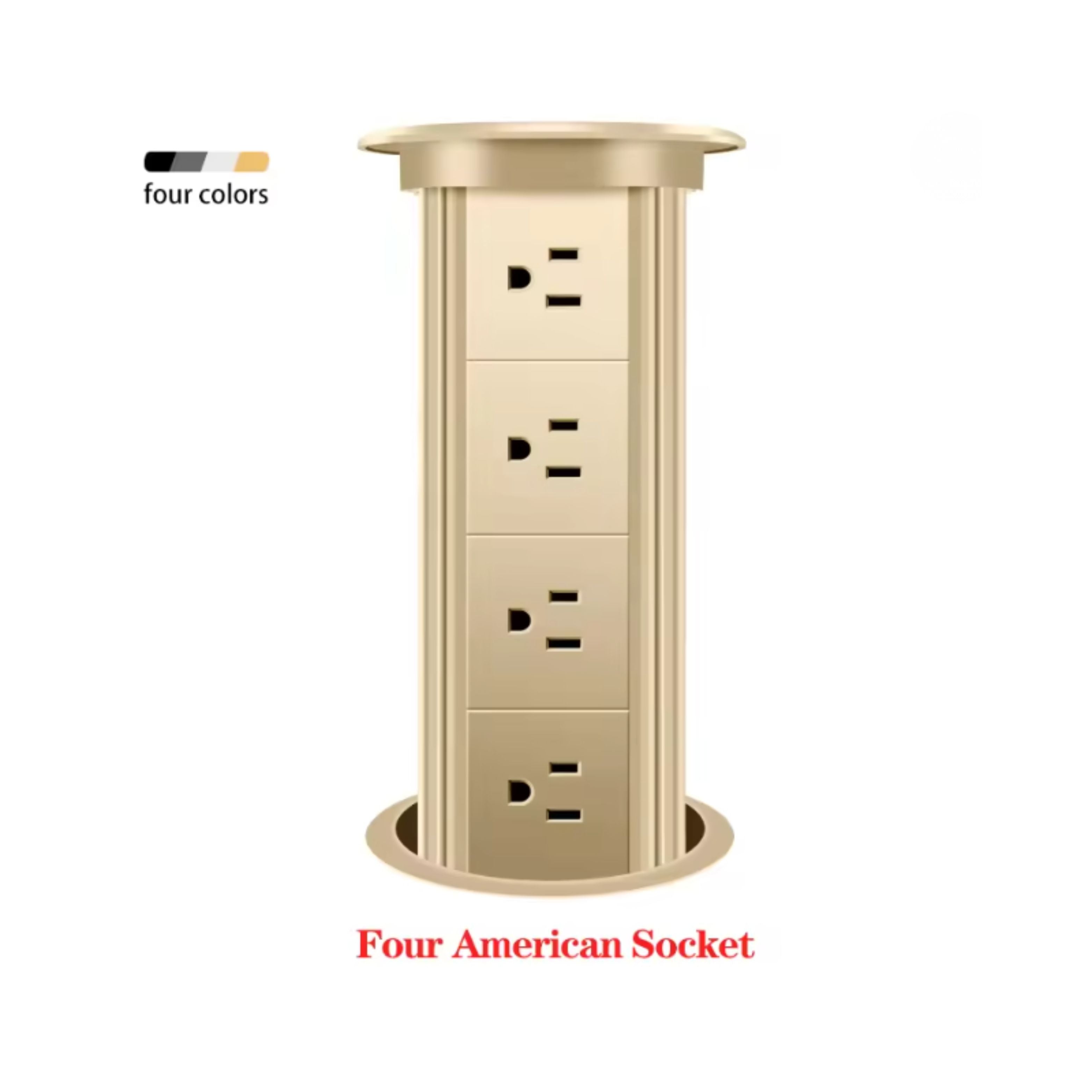 Herepow Automatic Pop‑Up Socket Universal Standard Plug Adapter (EU/FR/UK/US) with USB-C & Bluetooth Audio Lift