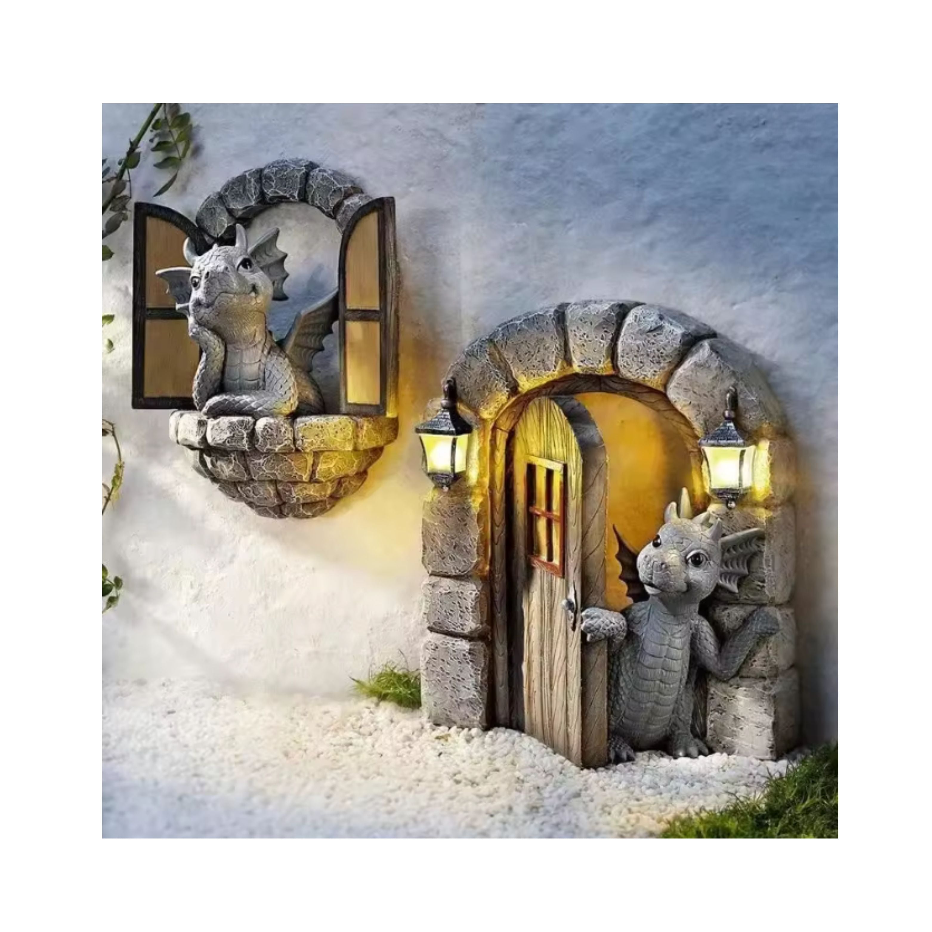 Dragonshaped Resin Giant Lawn Sculpture