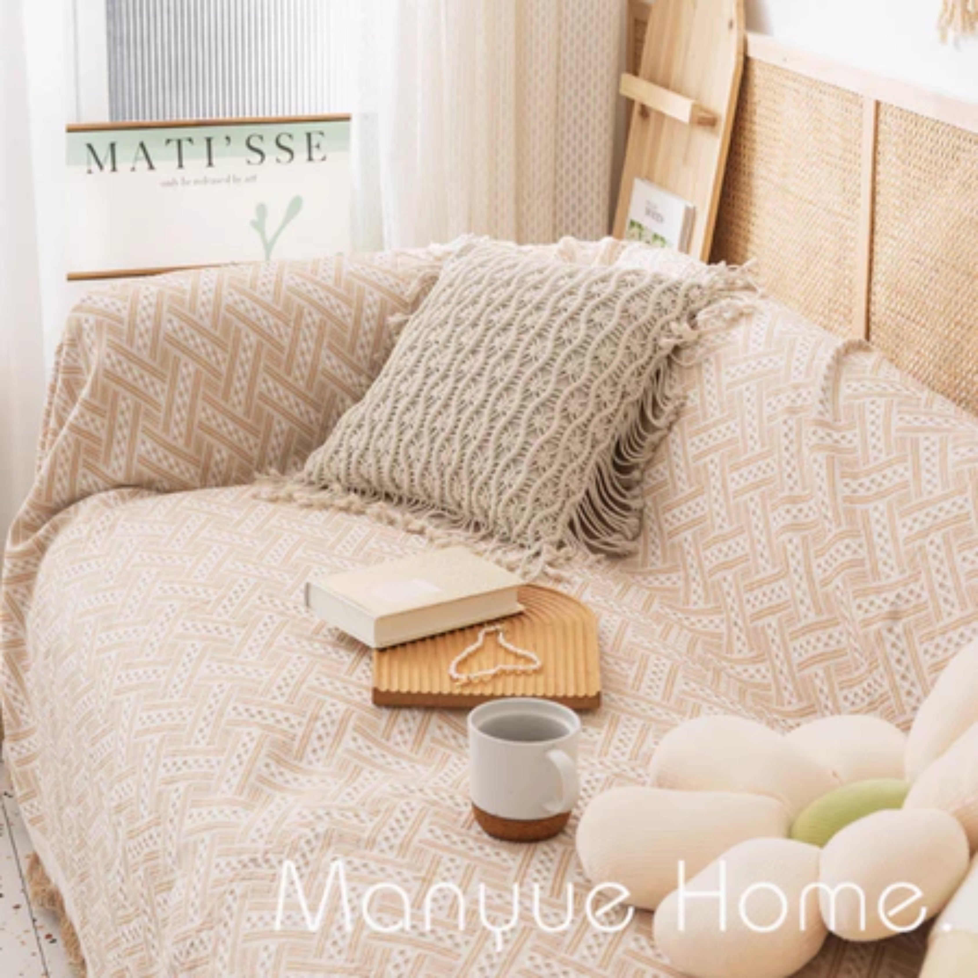 Universal Washable Sofa Cover for 1/2/3/4 Seater – Anti-Slip Elastic Couch Blanket Protector