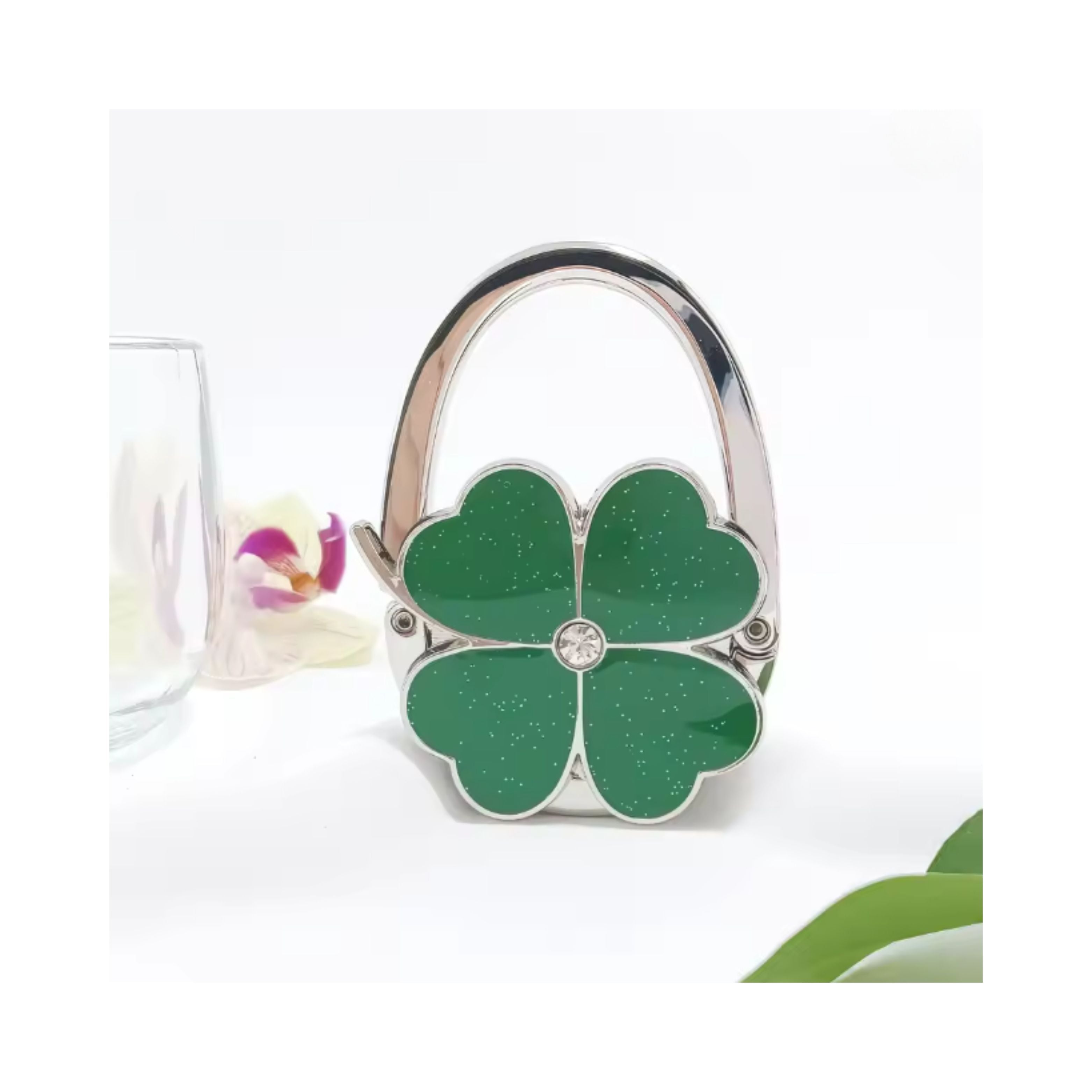 Flower Shape Portable Metal Bag Table Hanger