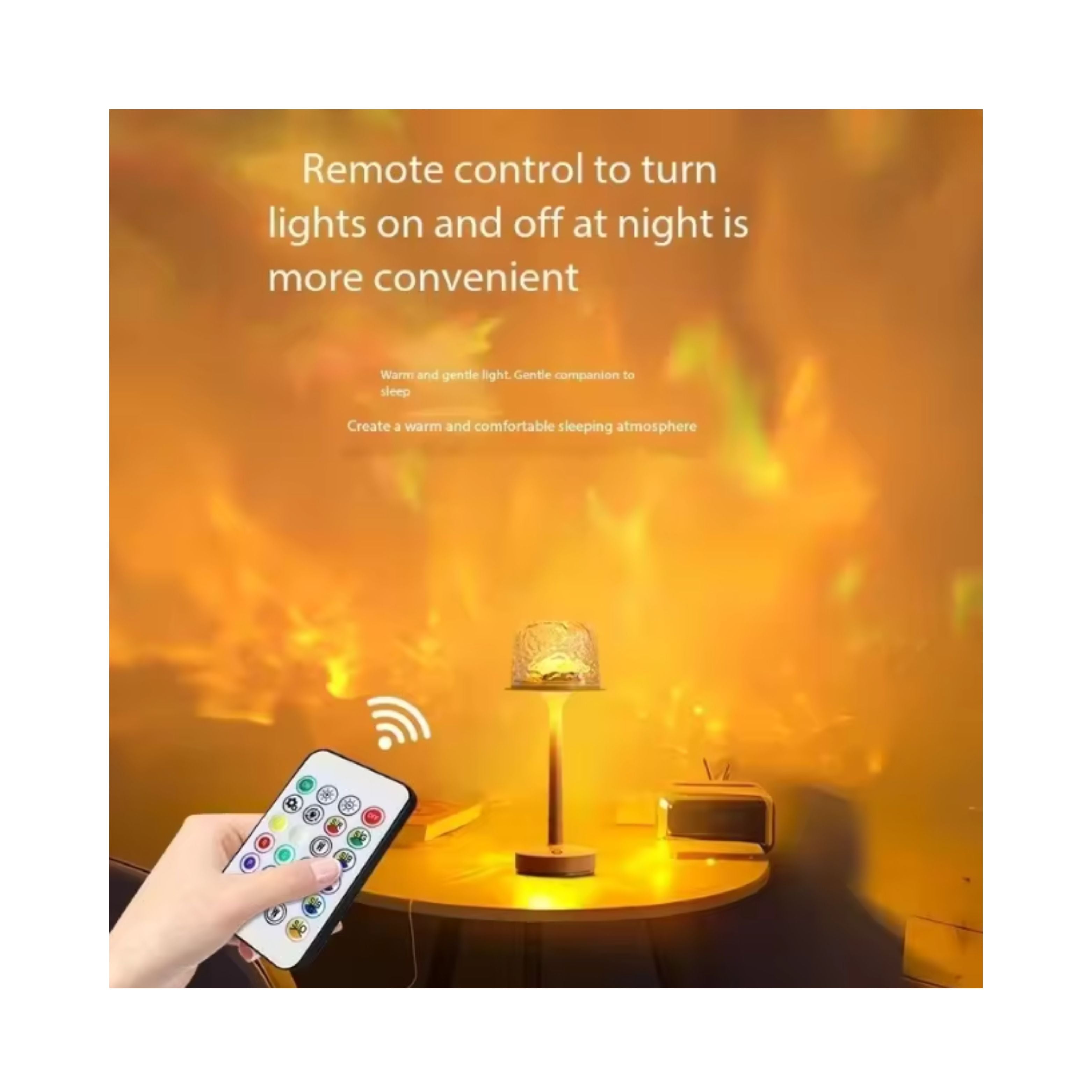 LED High-Footed Water Ripple Atmosphere Desk Lamp – Romantic Couple Projection Night Light