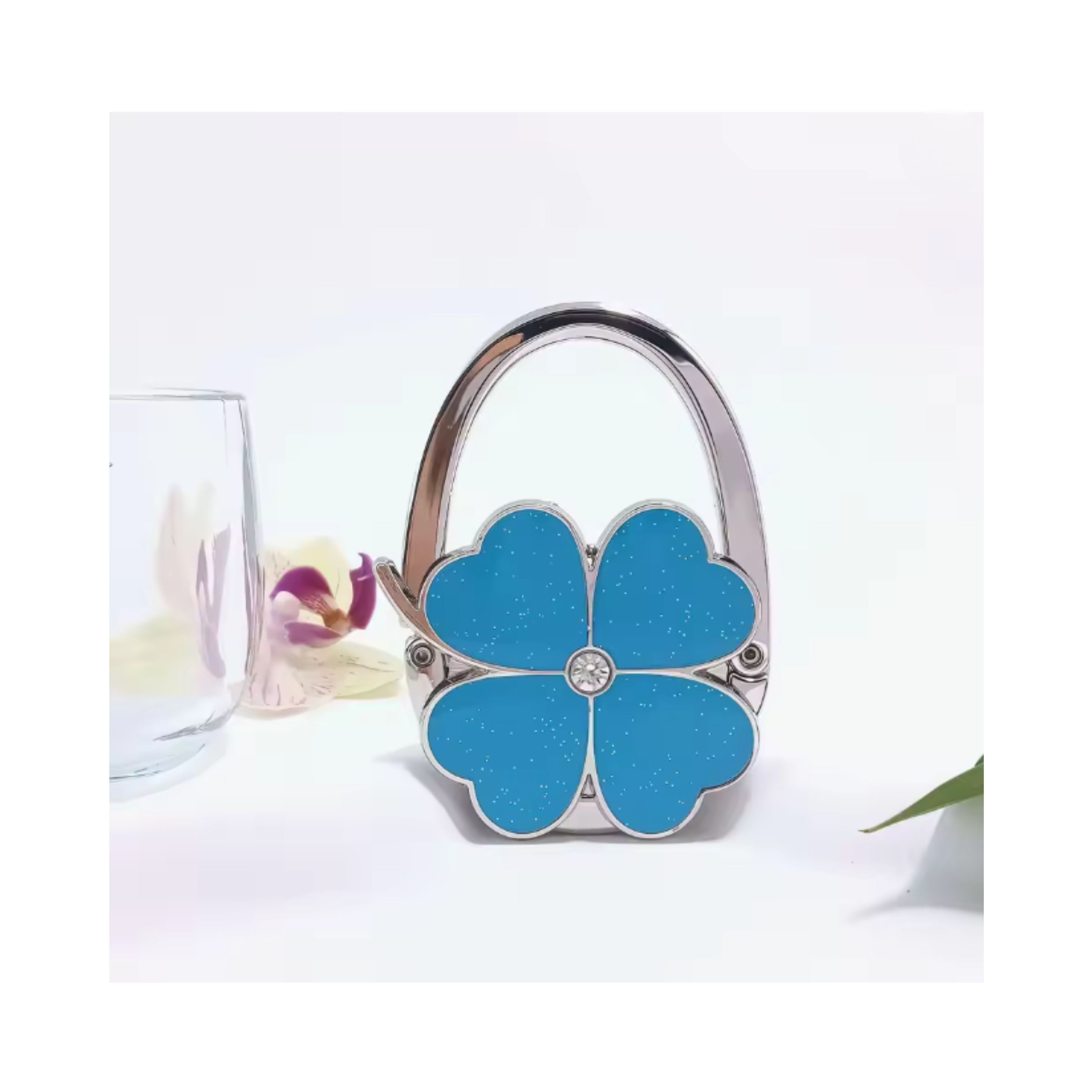 Flower Shape Portable Metal Bag Table Hanger