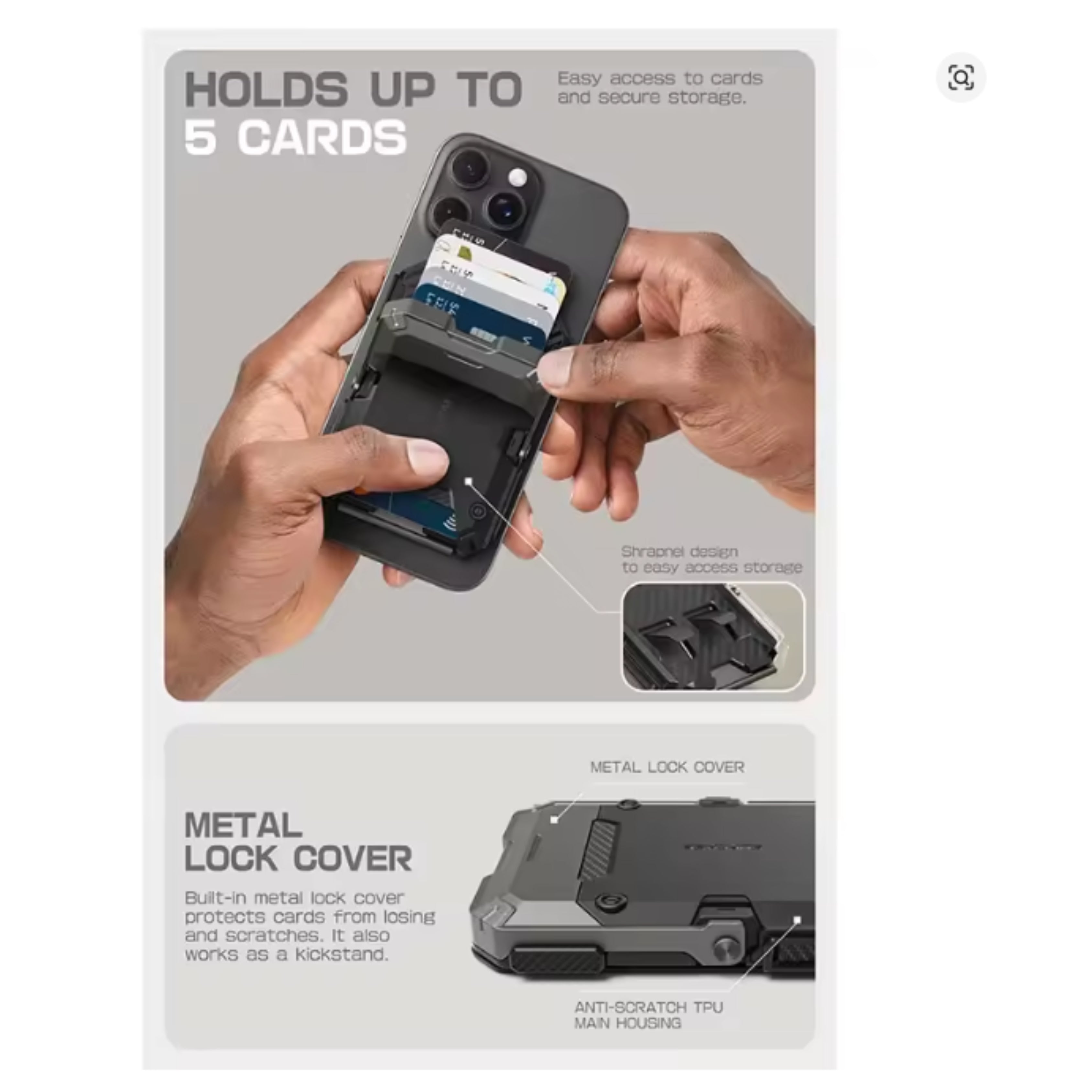 Magnetic Tripod Phone Stand Card Holder