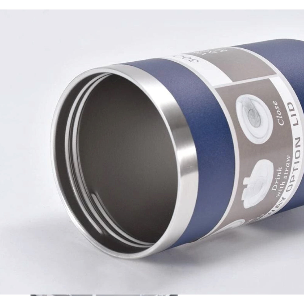 304 Stainless Steel Insulated Water Bottle 900ml – Vacuum Thermo Tumbler with Straw & Handle