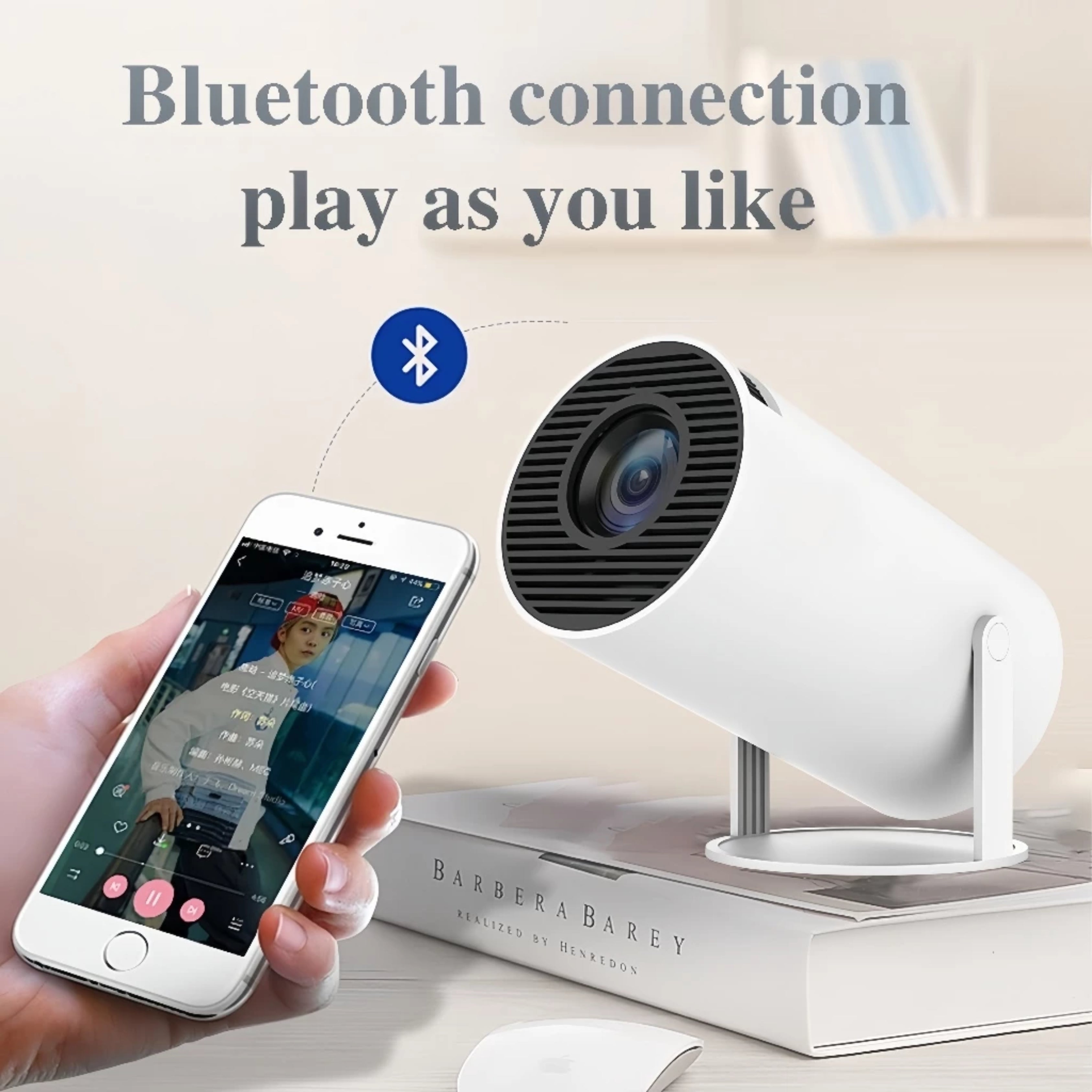 Magcubic HY300 Portable Projector 4K Home Cinema Android 13 Projector Portable 1080P Dual WiFi Bluetooth Large Screen Display