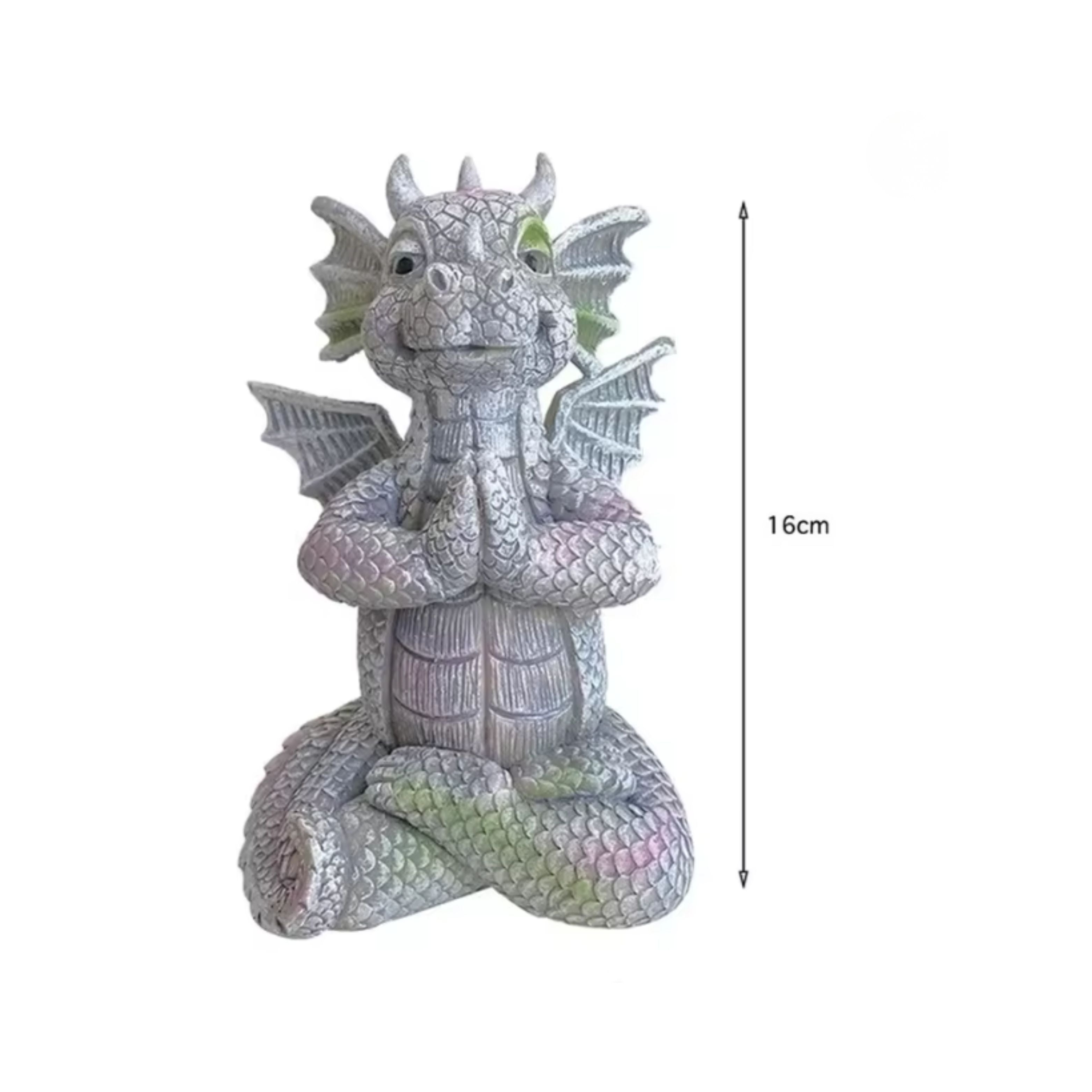 Solar Powered Resin Dragon Garden Statue
