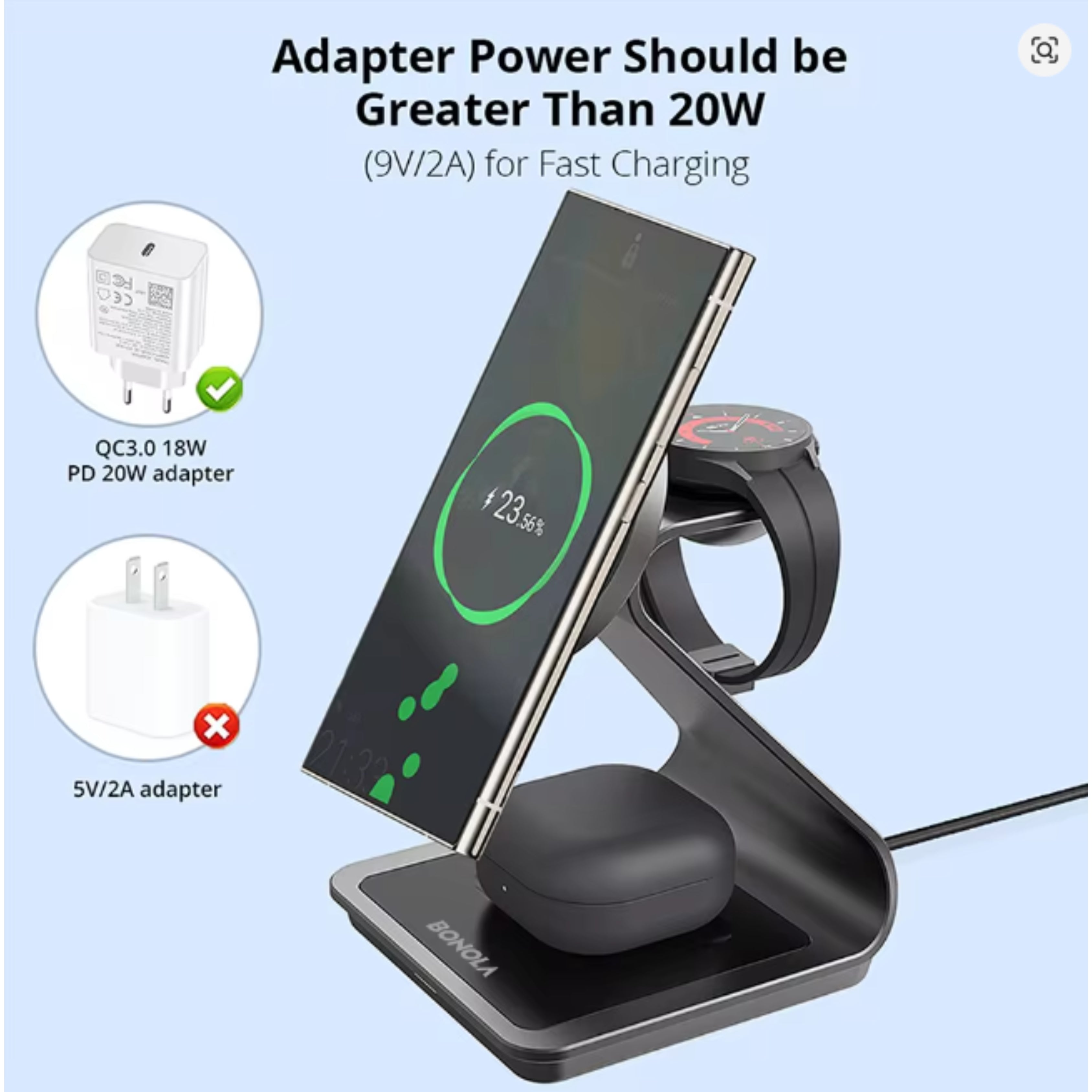 MagniCharge 3-in-1 Wireless Charging Station