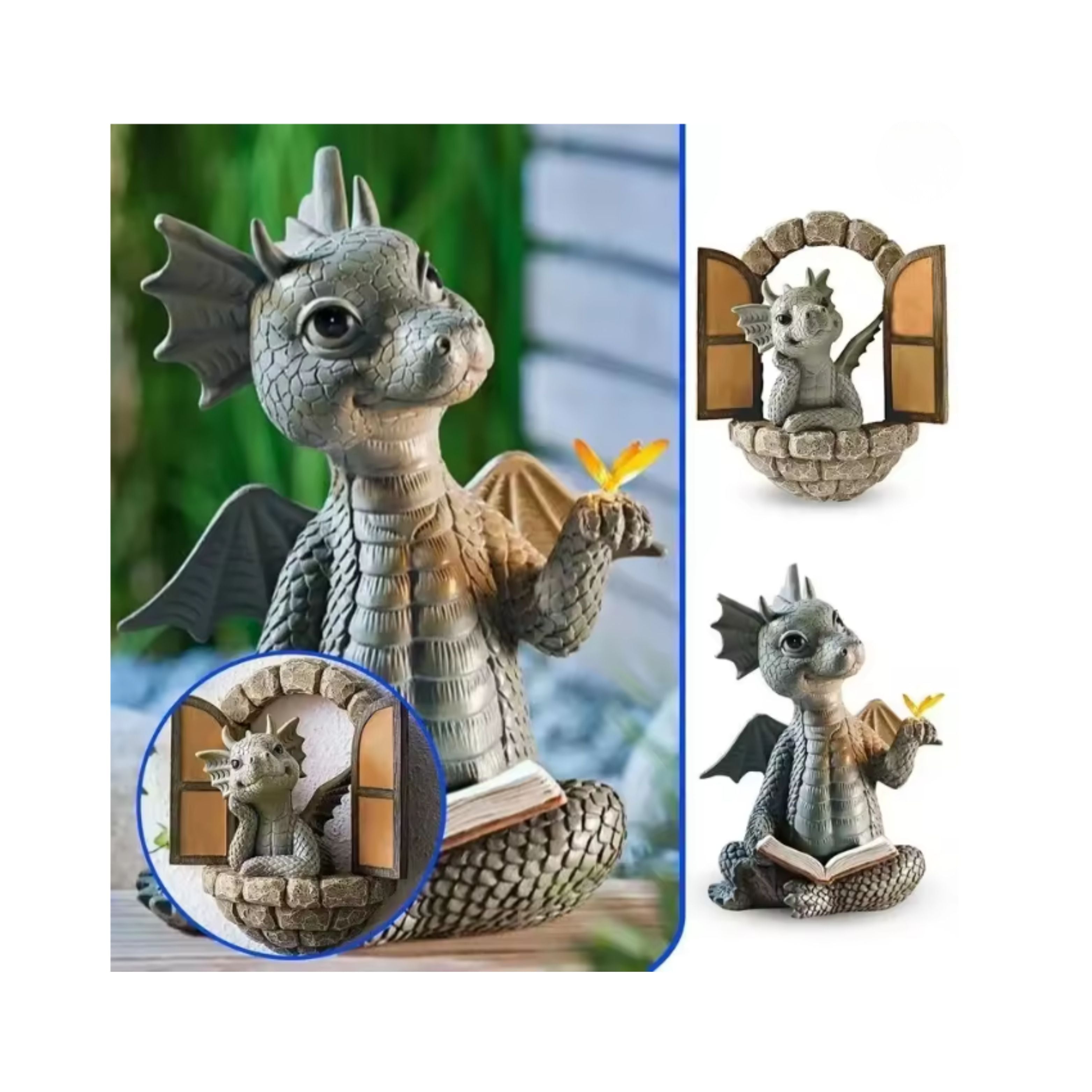 Dragonshaped Resin Giant Lawn Sculpture