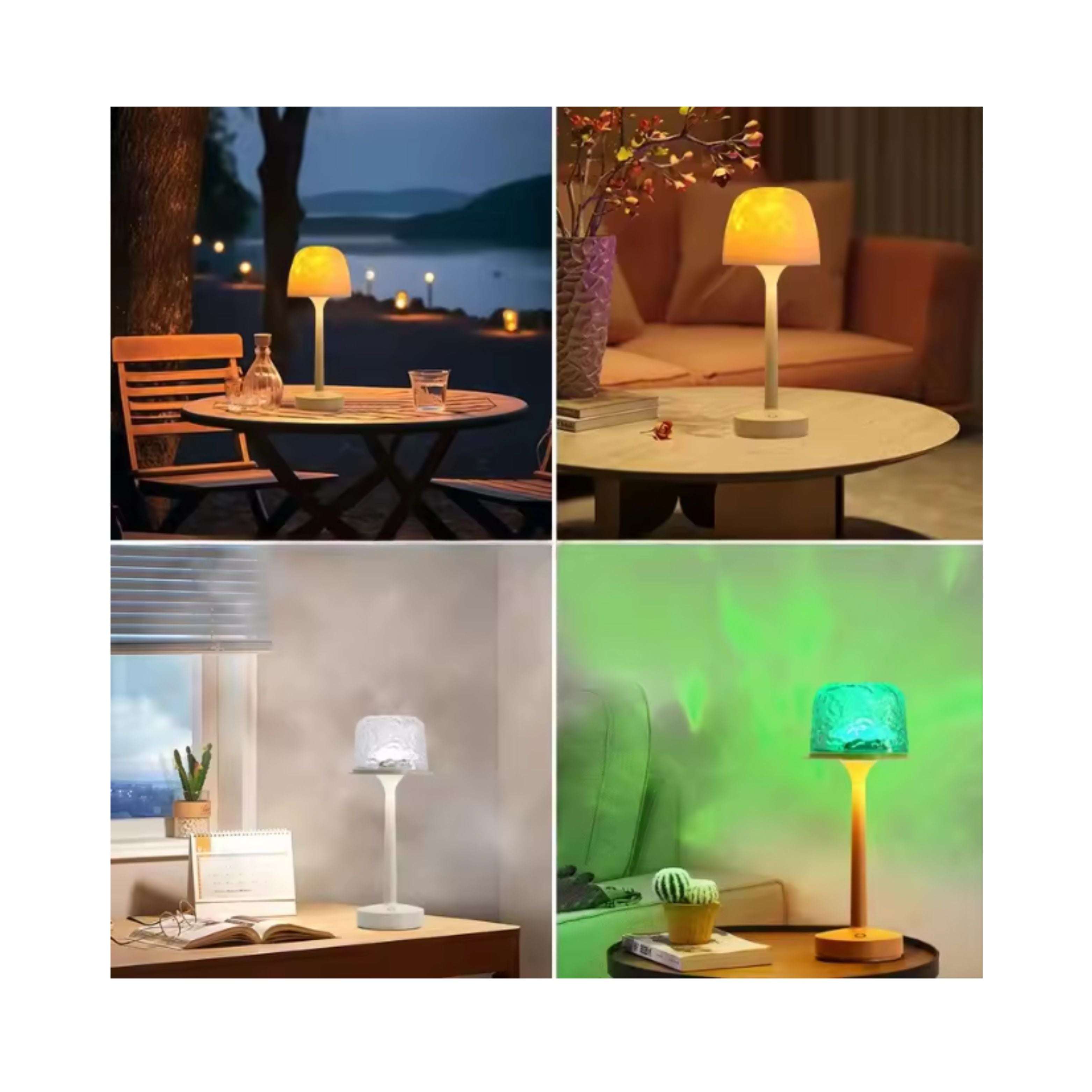 LED High-Footed Water Ripple Atmosphere Desk Lamp – Romantic Couple Projection Night Light