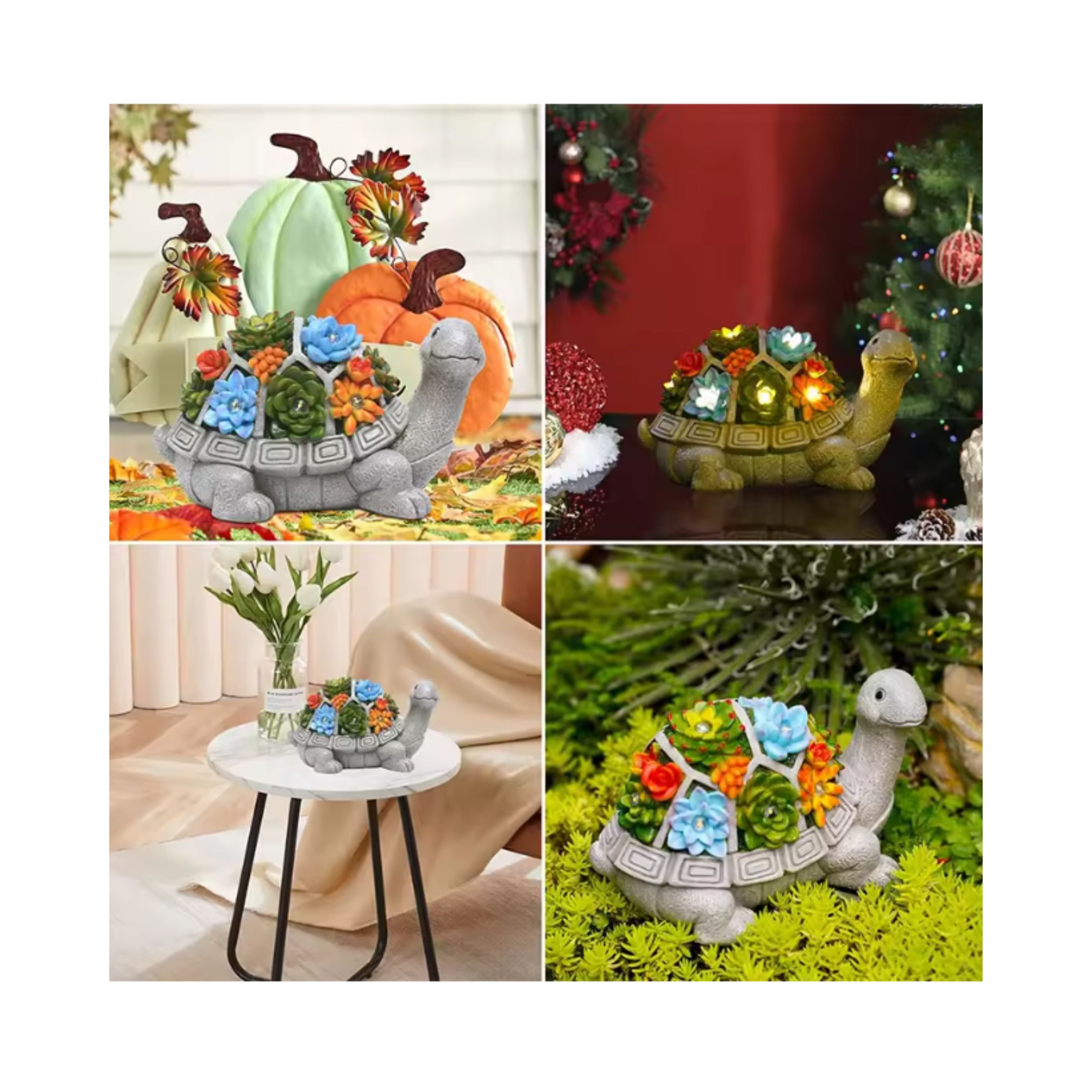 Solar Garden Outdoor Statue Turtle Lawn Decor