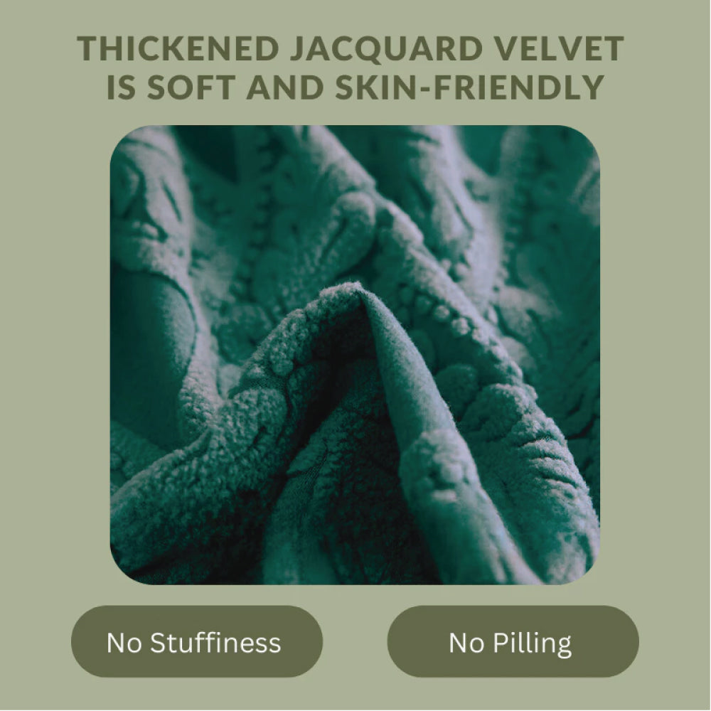 Solid Color Jacquard Velvet Sofa Cover Dust-Proof, Anti-Slip Stretch Couch Protector