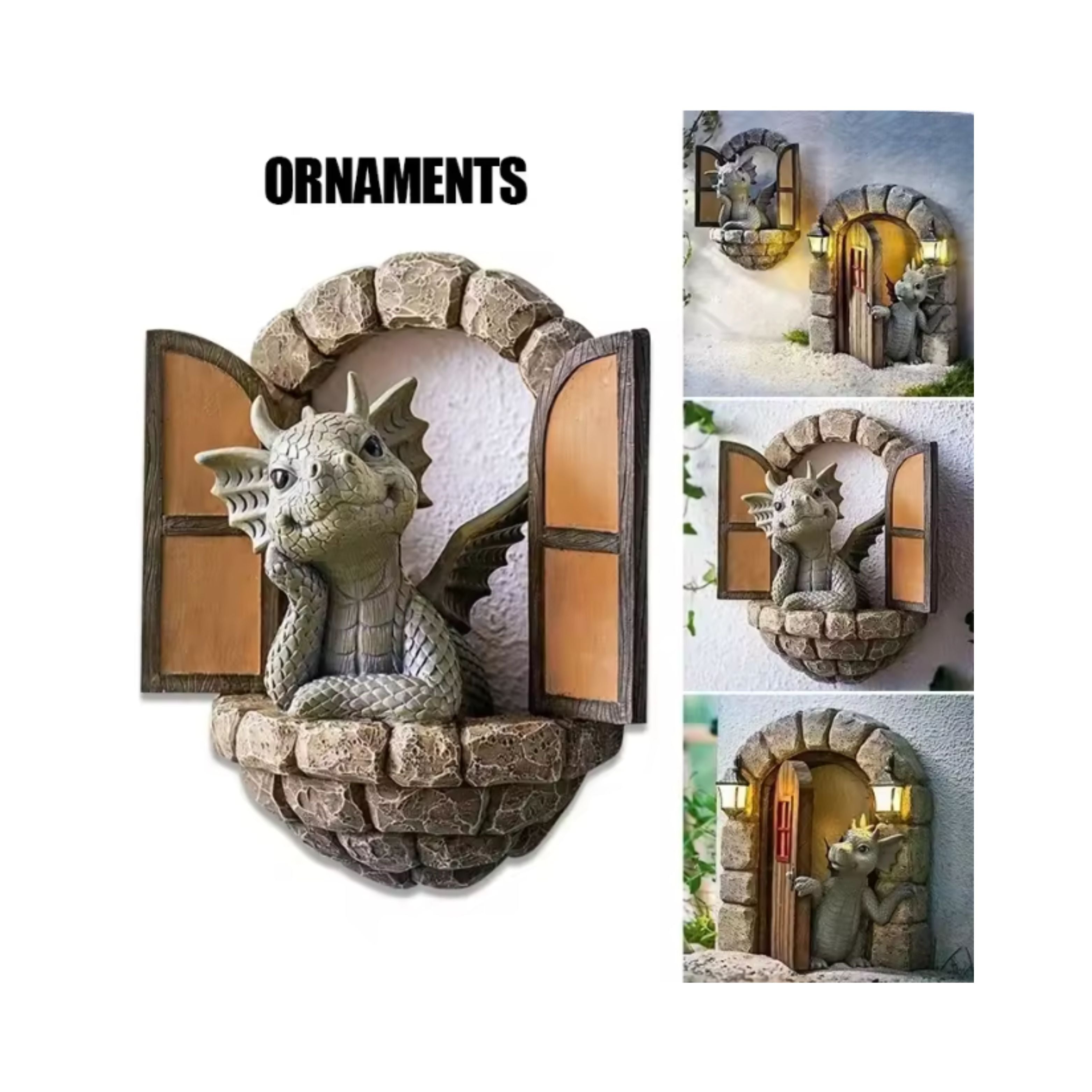 Dragonshaped Resin Giant Lawn Sculpture