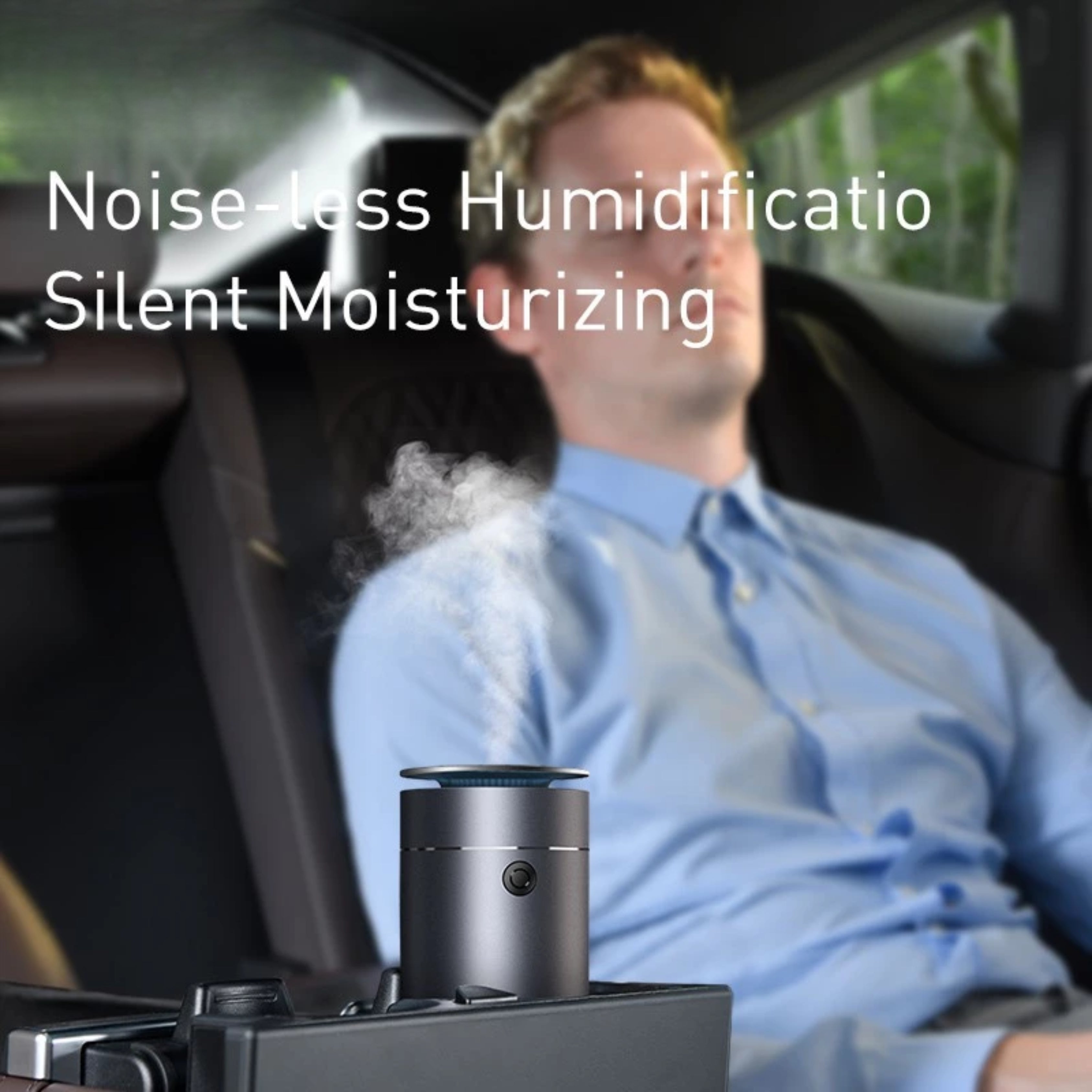 Baseus Car Diffuser Humidifier – LED Aromatherapy Air Purifier & Essential Oil Freshener