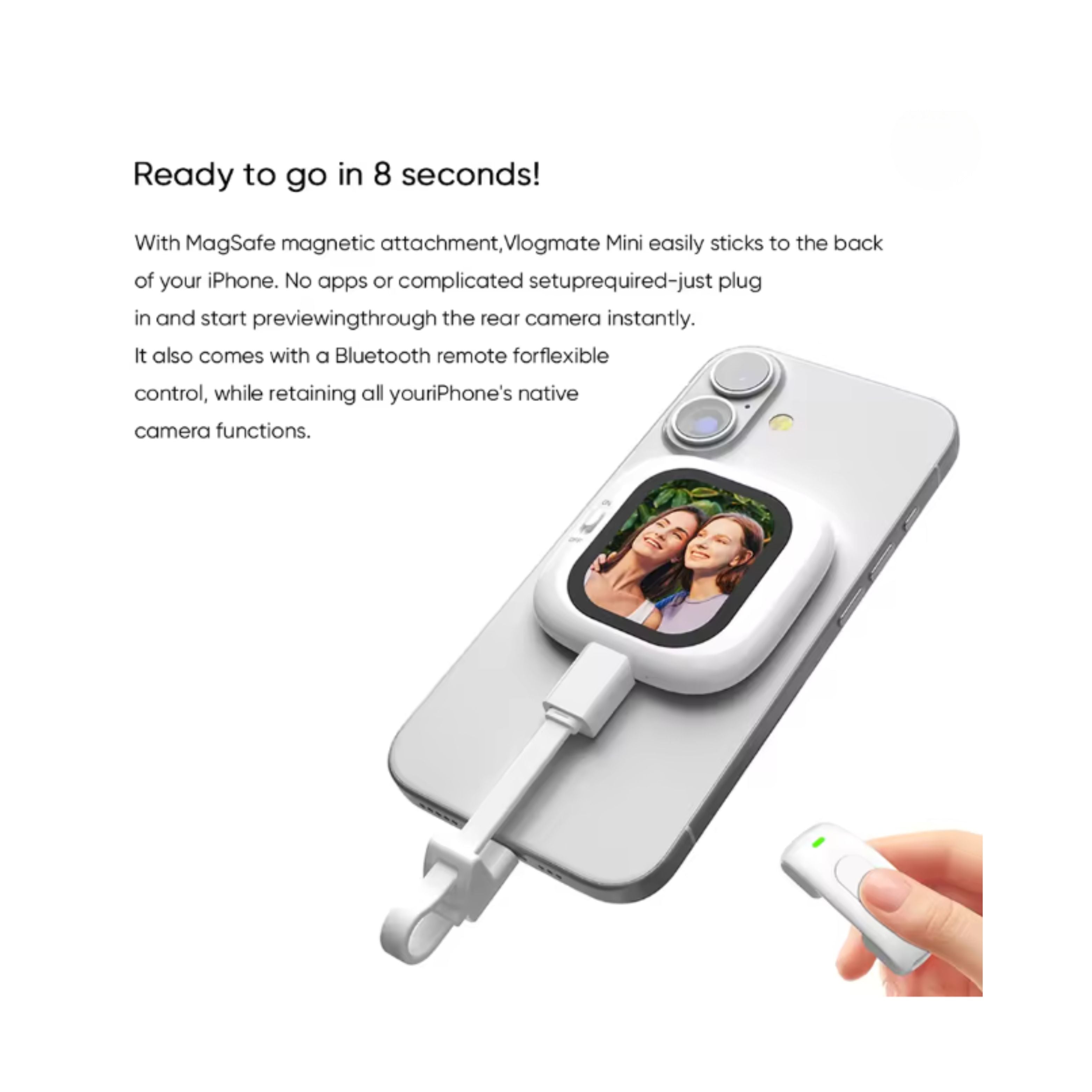 Founist Vlogmate Mini AMOLED Magnetic Selfie Monitor Screen