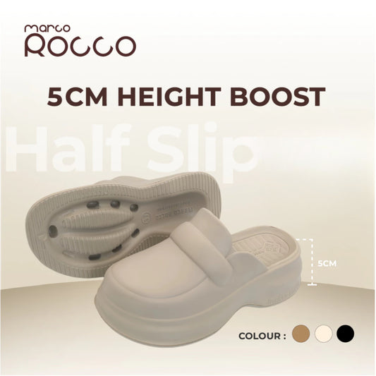 Marco Rocco Non-Slip Half Slippers – 5cm Thick EVA Sole Soft Fashion Sandal MR8014 (Size 36–41)