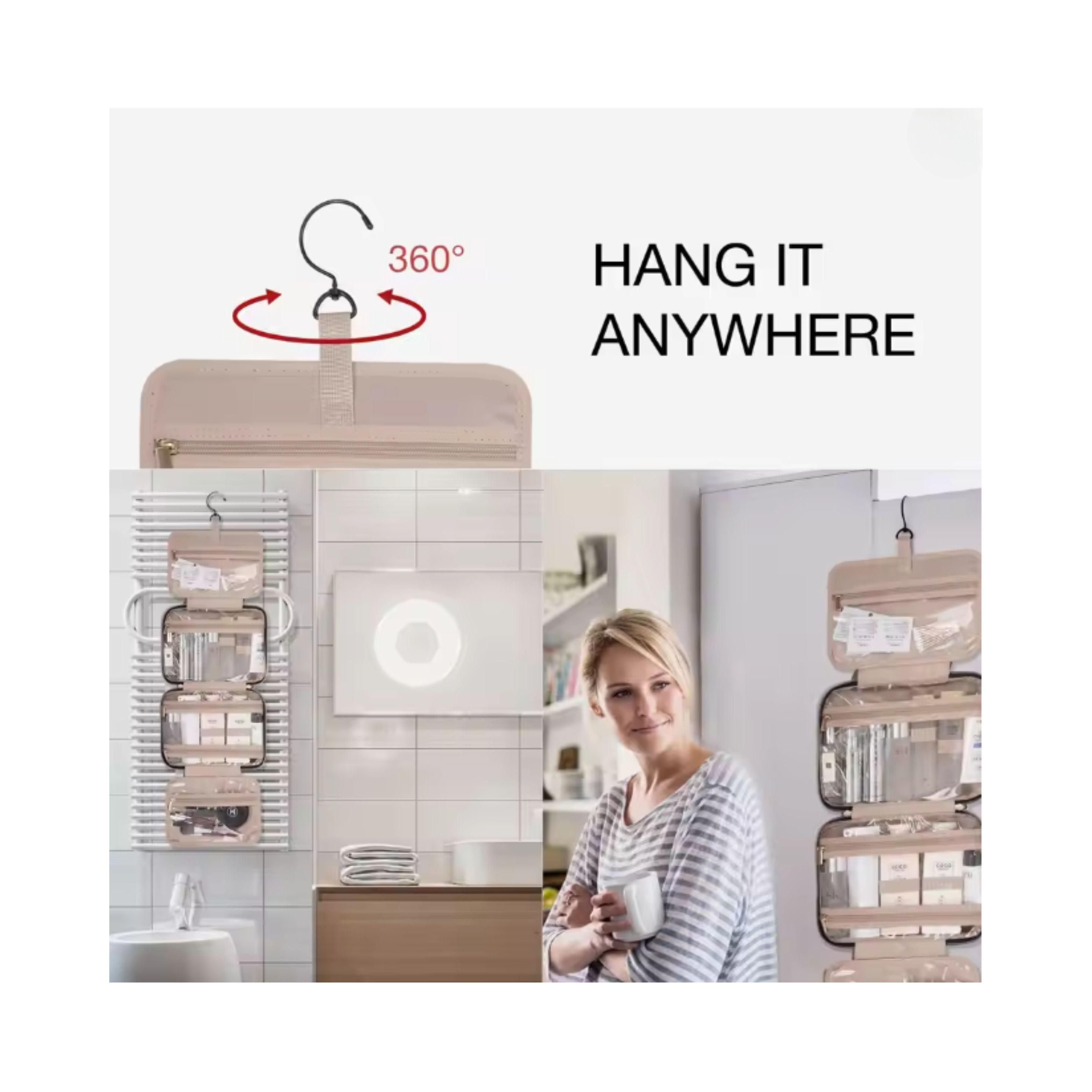 BAGSMART Space Saver Toiletry Bag (Hanging)