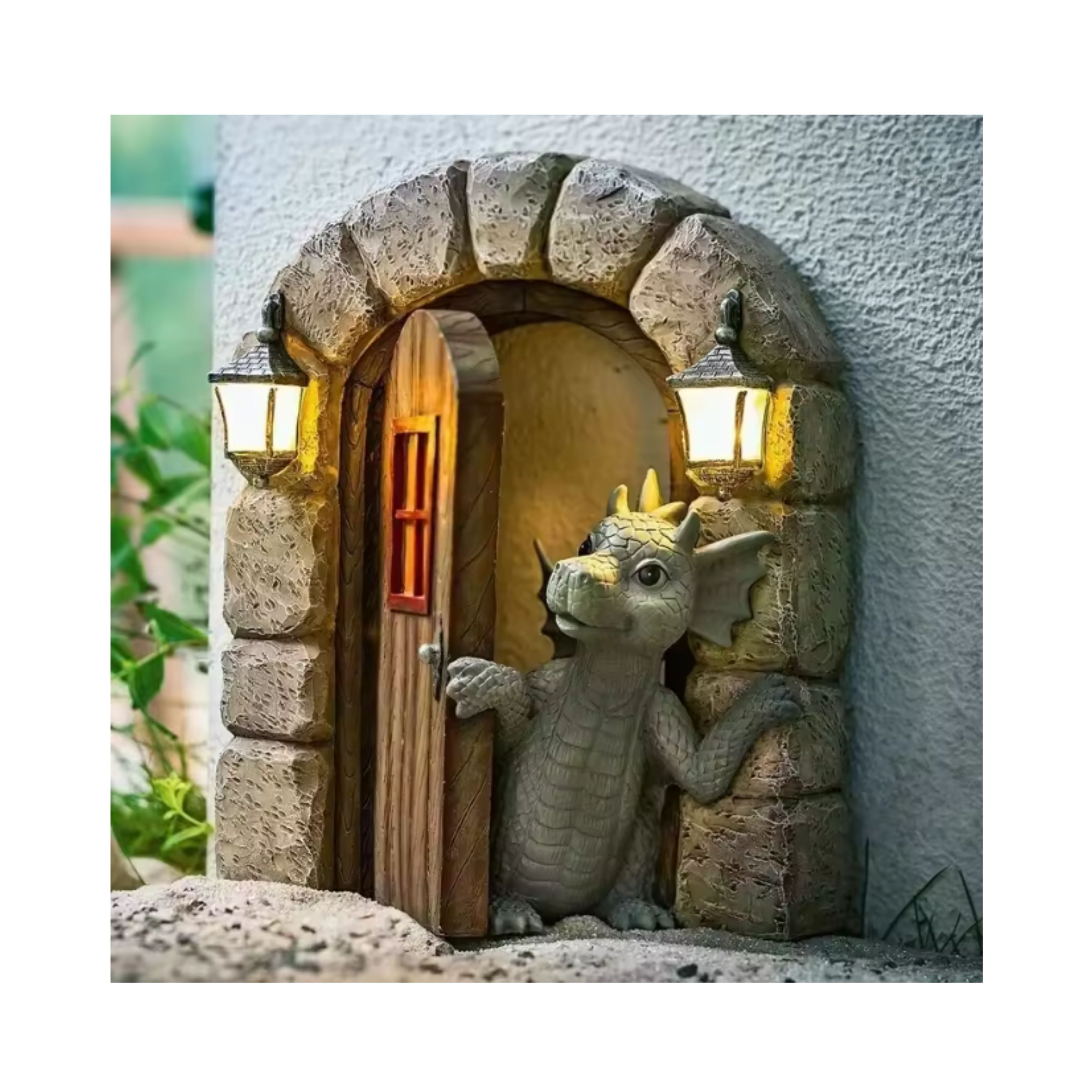 Dragonshaped Resin Giant Lawn Sculpture