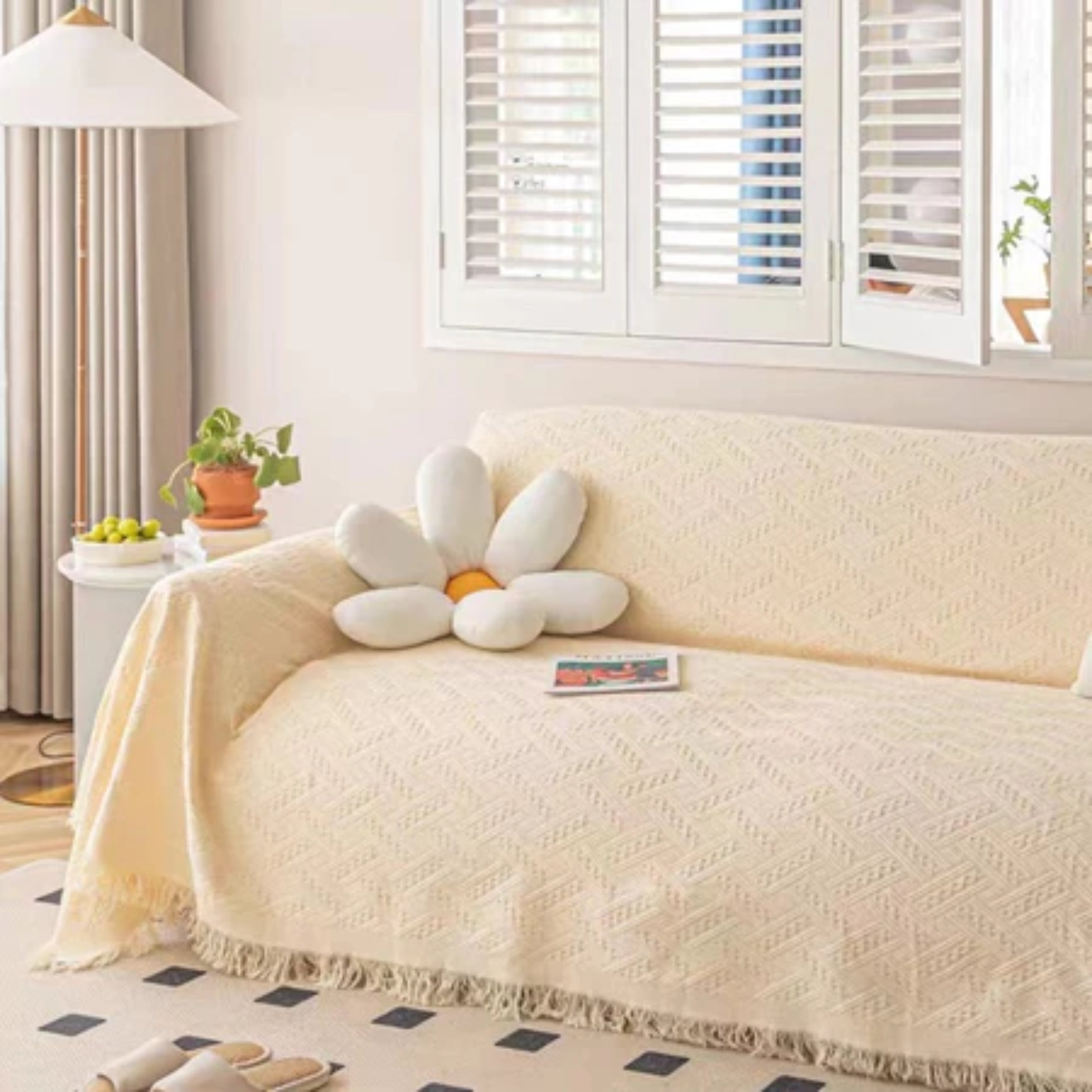 Universal Washable Sofa Cover for 1/2/3/4 Seater – Anti-Slip Elastic Couch Blanket Protector