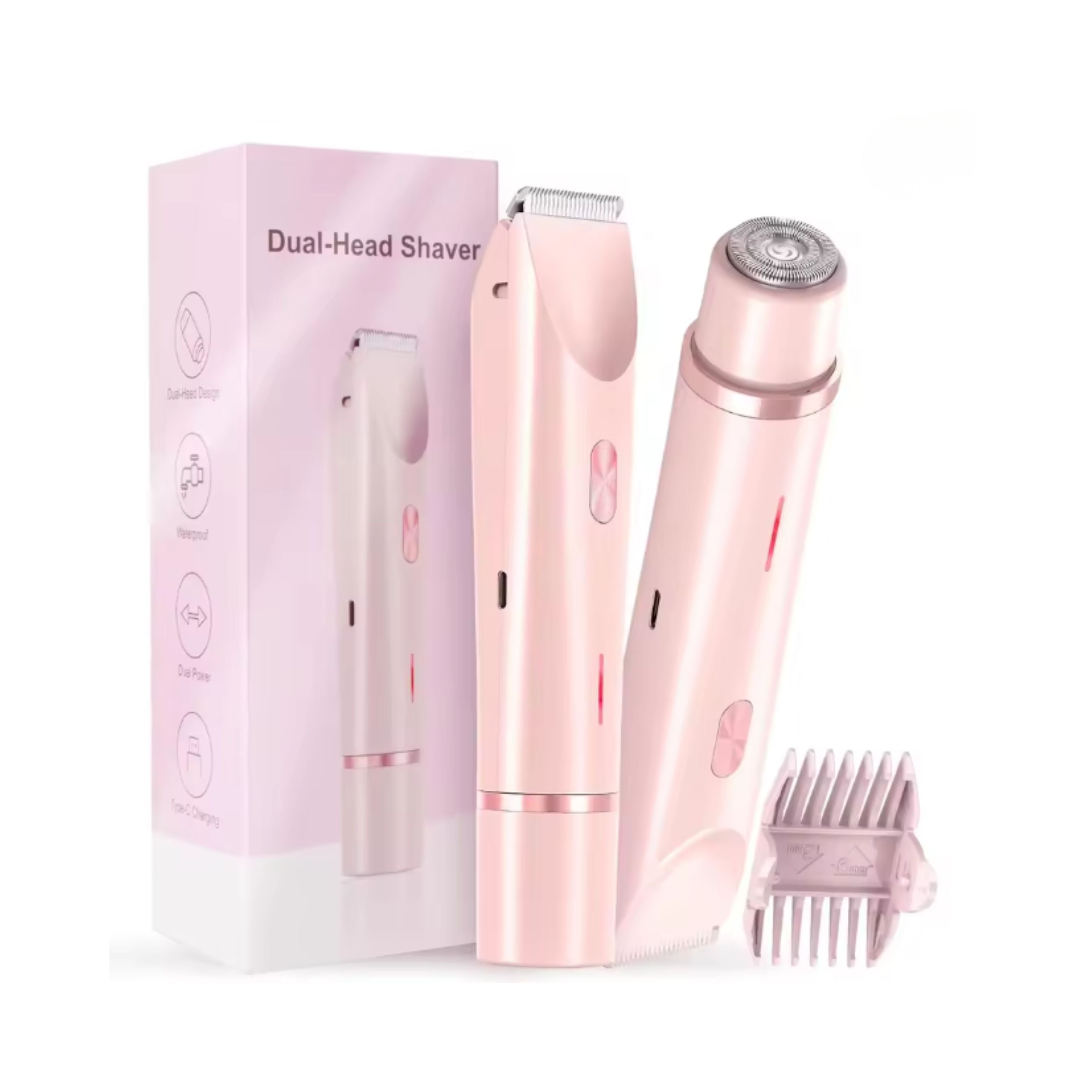Rechargeable Dual-Head Lady Shaver & Body Hair Trimmer