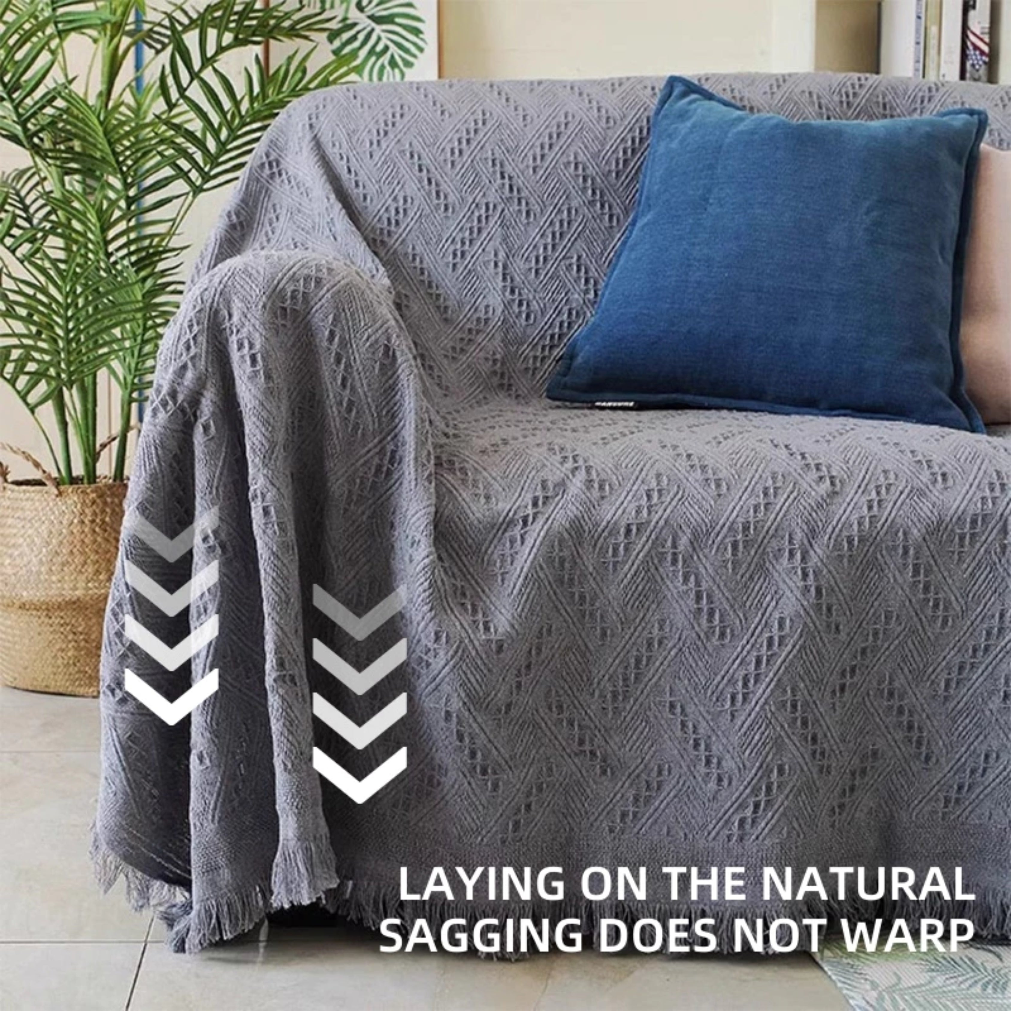 Universal Washable Sofa Cover for 1/2/3/4 Seater – Anti-Slip Elastic Couch Blanket Protector