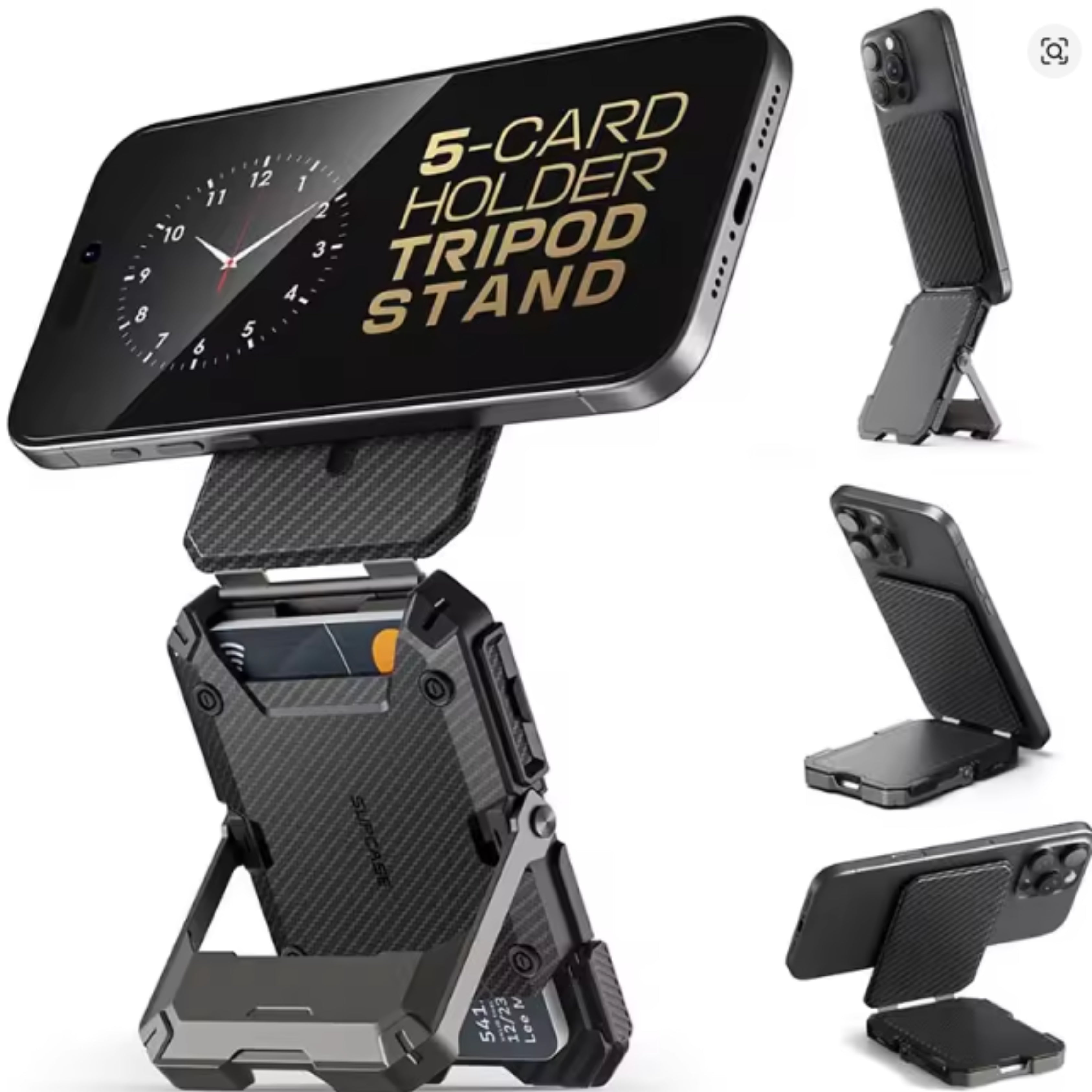 Magnetic Tripod Phone Stand Card Holder