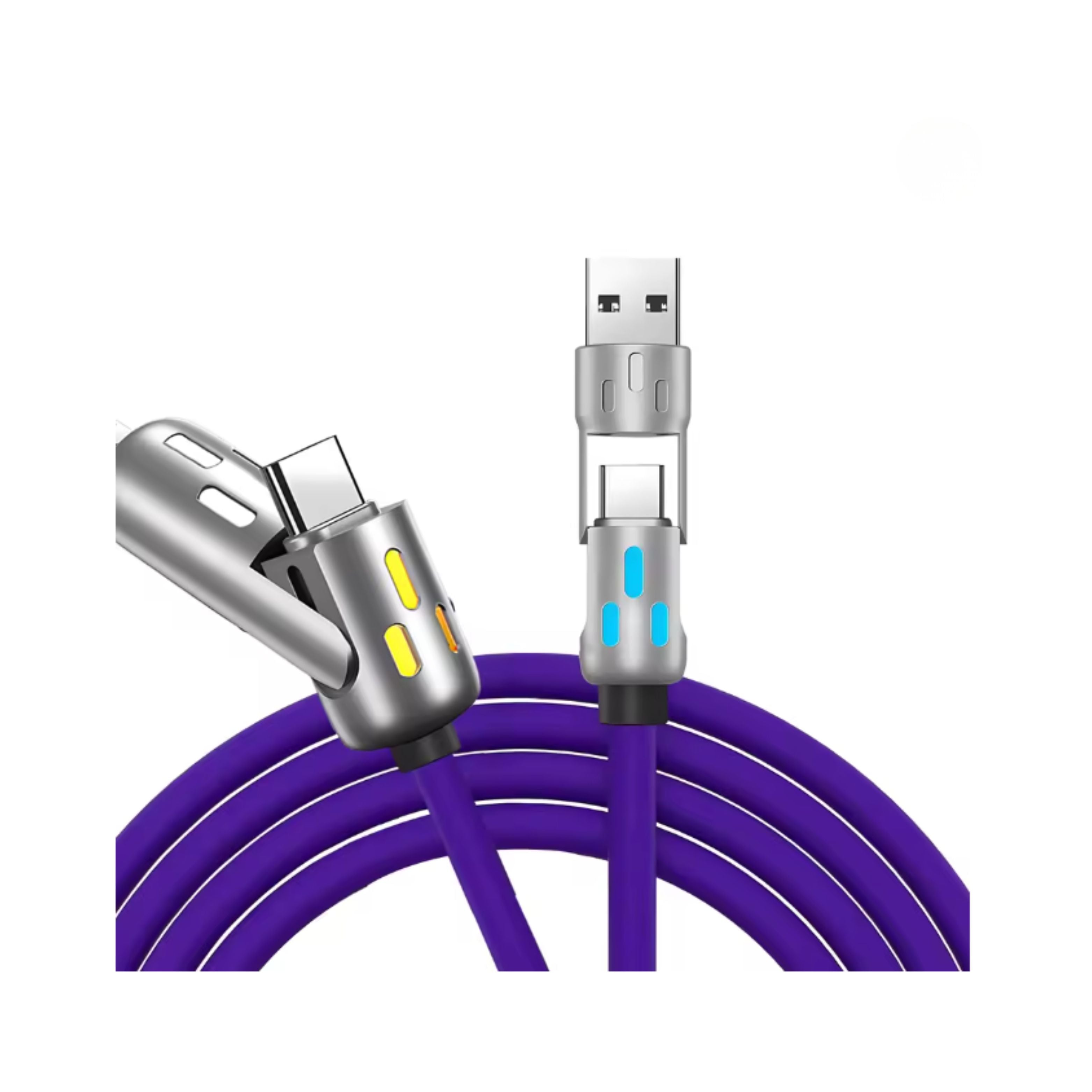 4-in-1 Fast-Charging Liquid Silicone USB-C Cable (240W, Multi-Device)