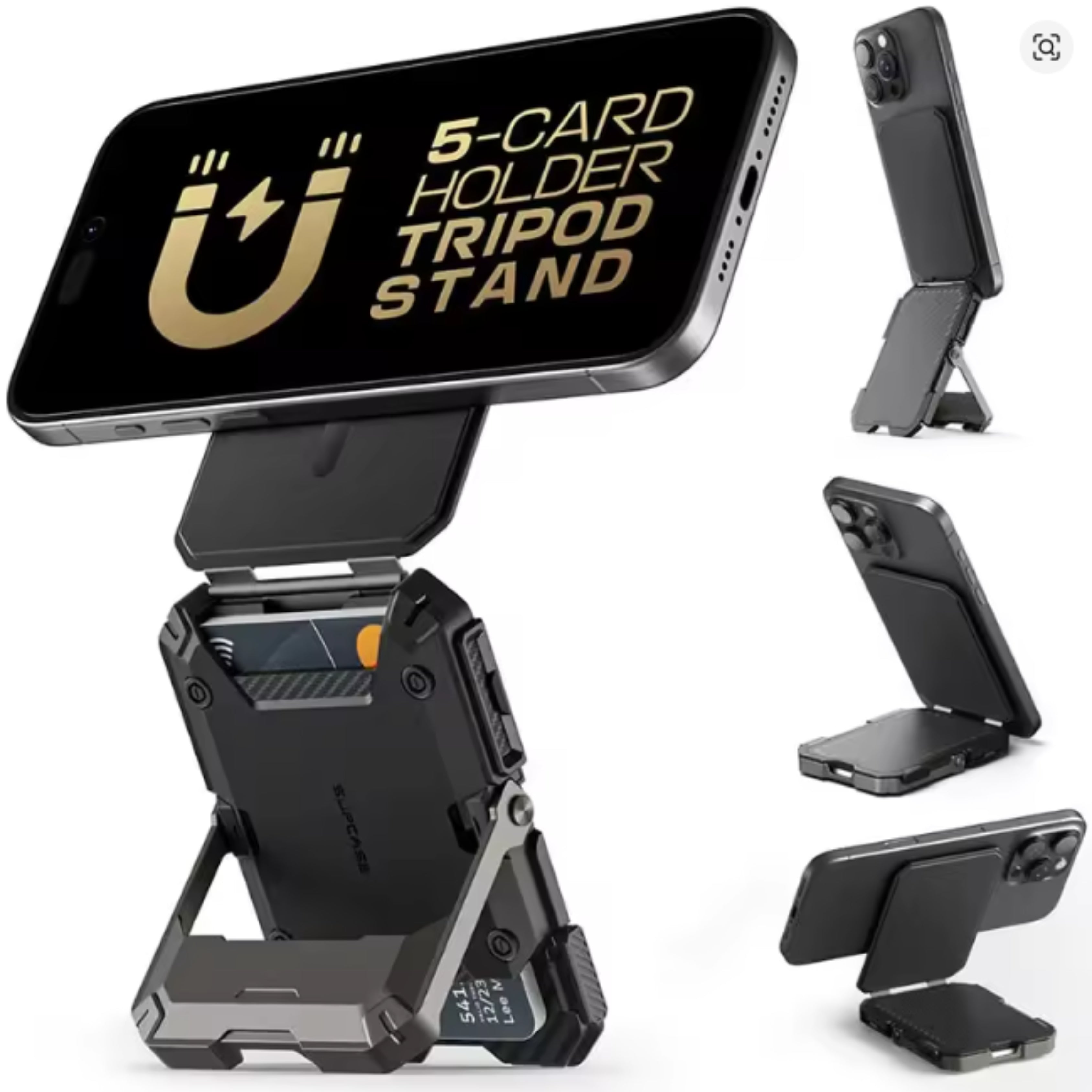 Magnetic Tripod Phone Stand Card Holder
