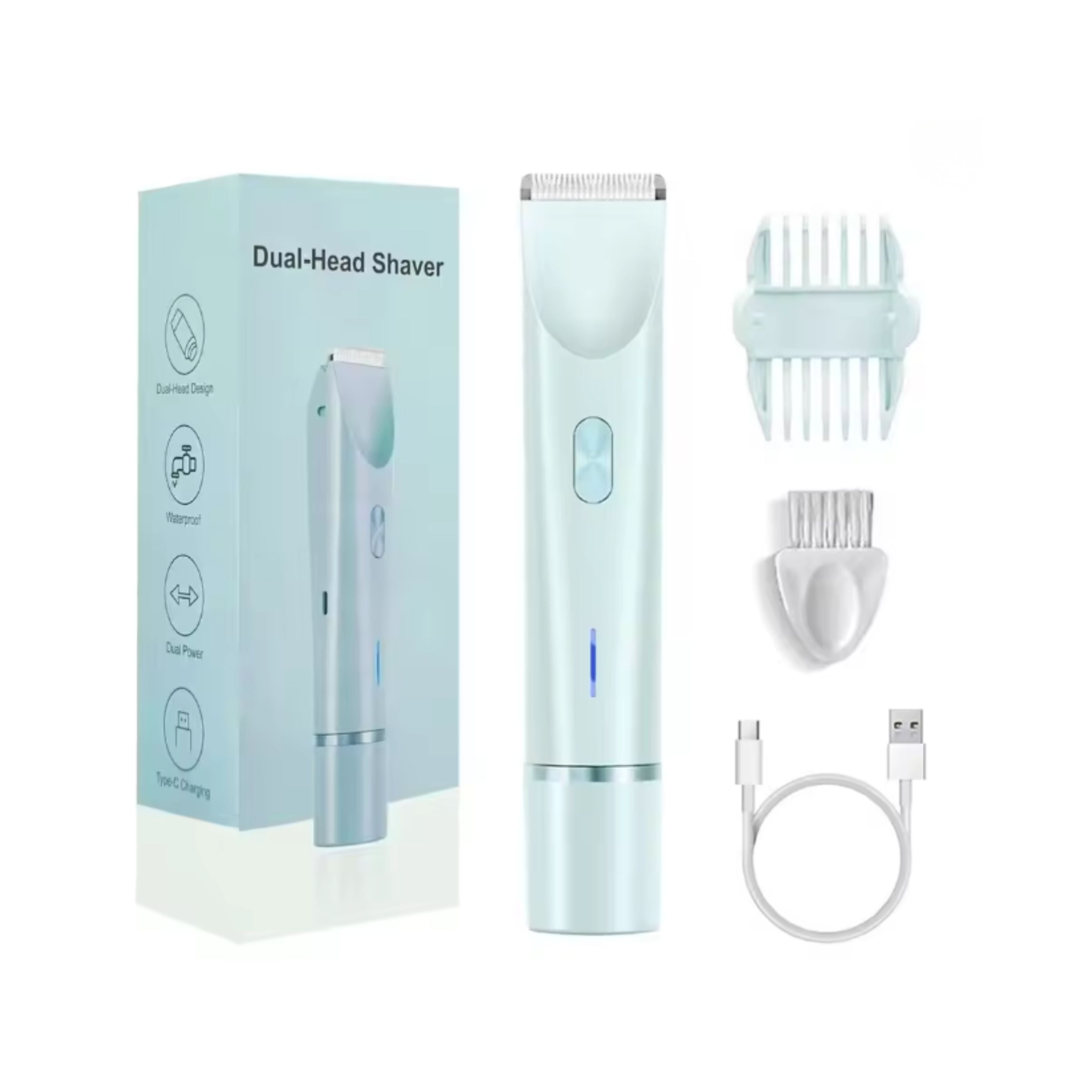 Rechargeable Dual-Head Lady Shaver & Body Hair Trimmer