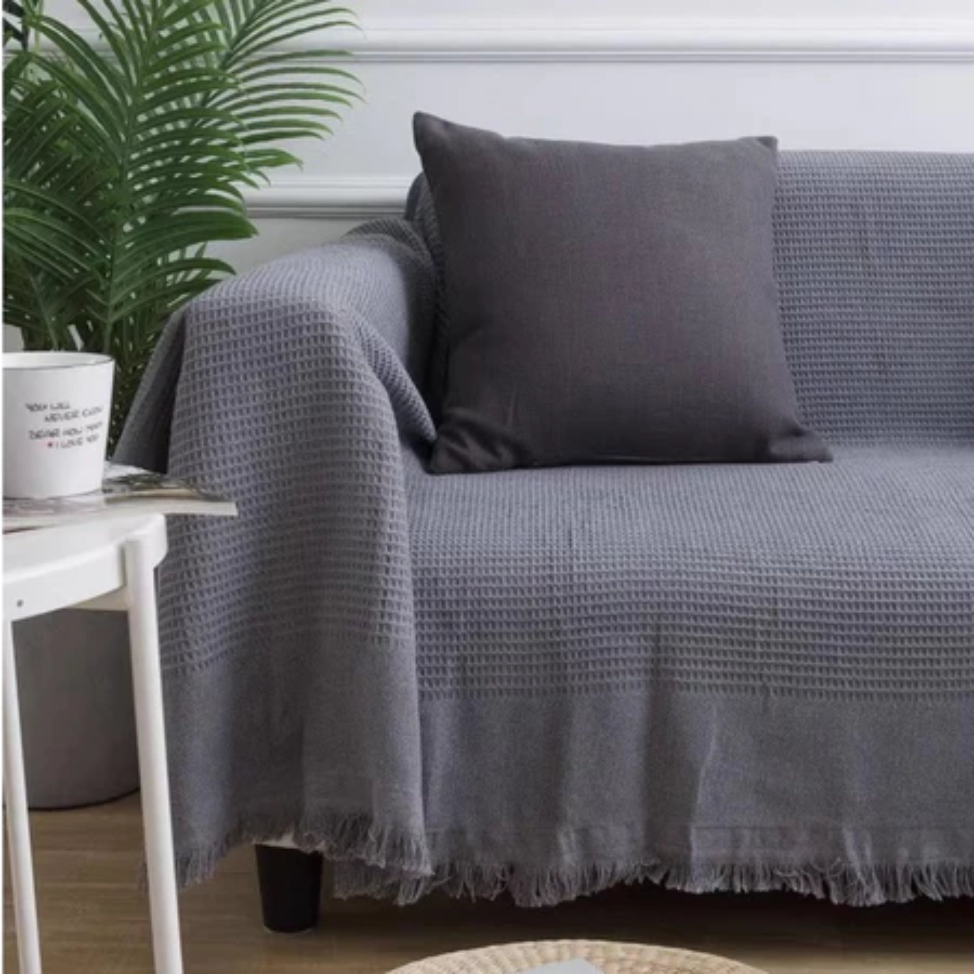 Universal Washable Sofa Cover for 1/2/3/4 Seater – Anti-Slip Elastic Couch Blanket Protector