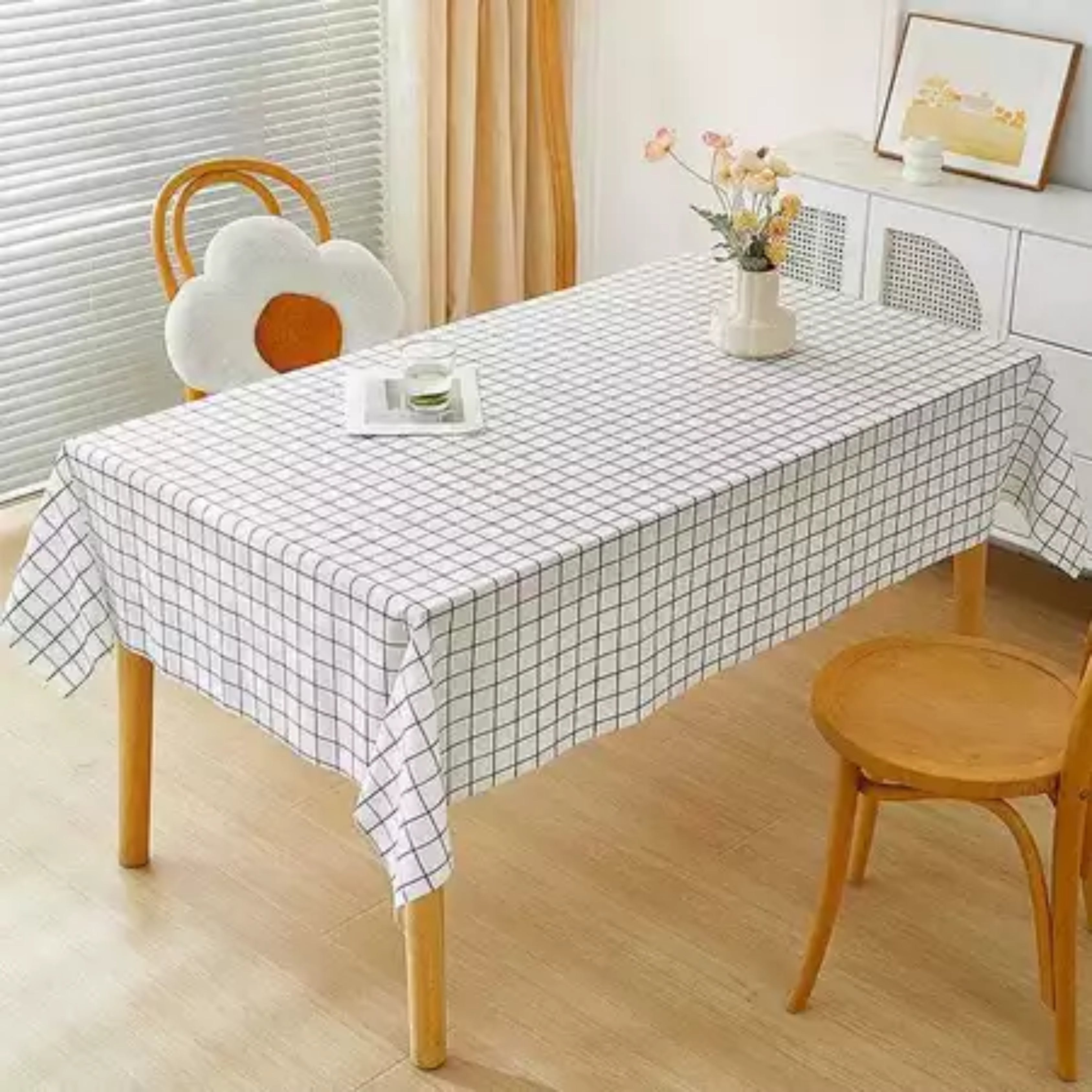 Nordic Waterproof PVC Tablecloth Oil-Proof, Scratch Resistant & Wash-Free Table Mat