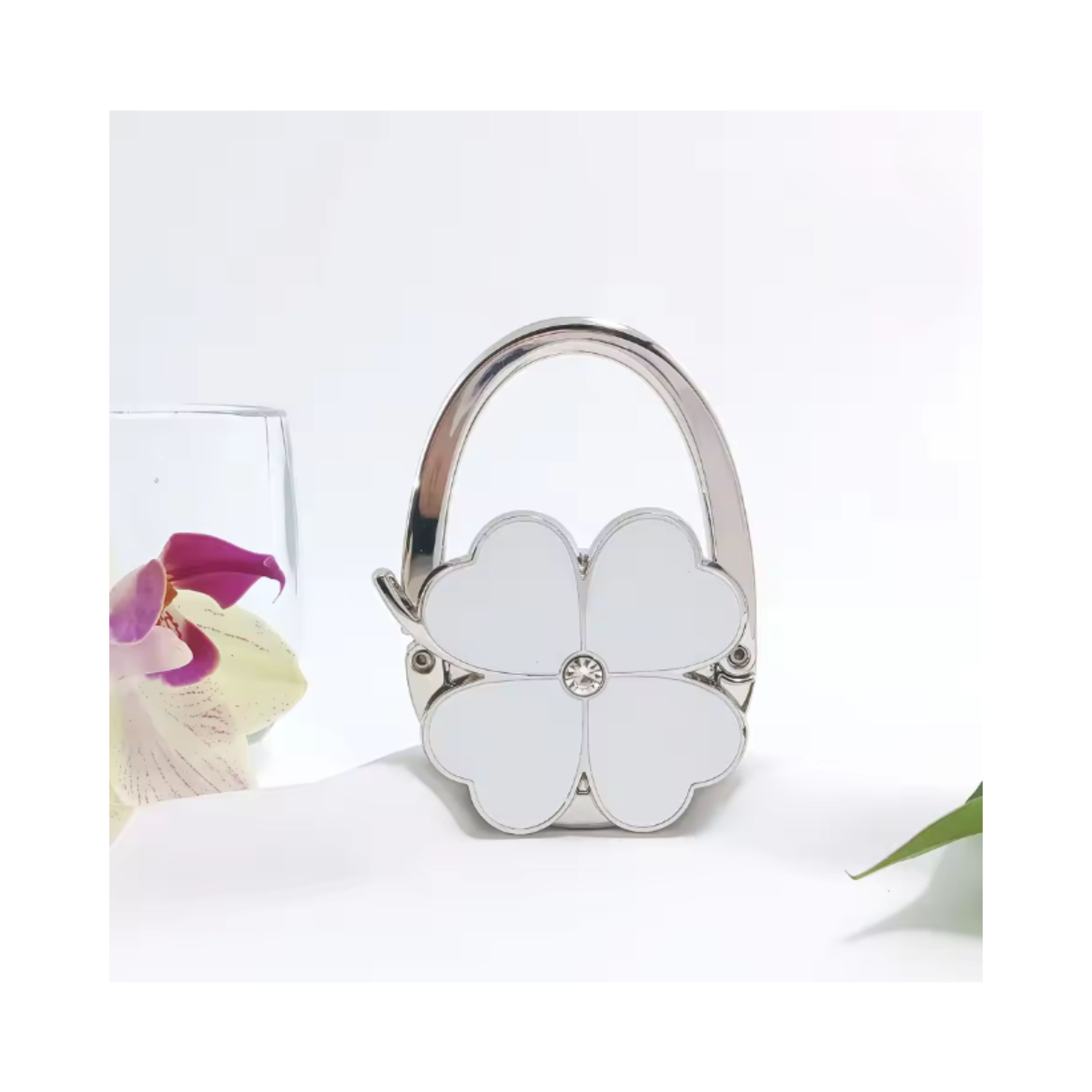 Flower Shape Portable Metal Bag Table Hanger