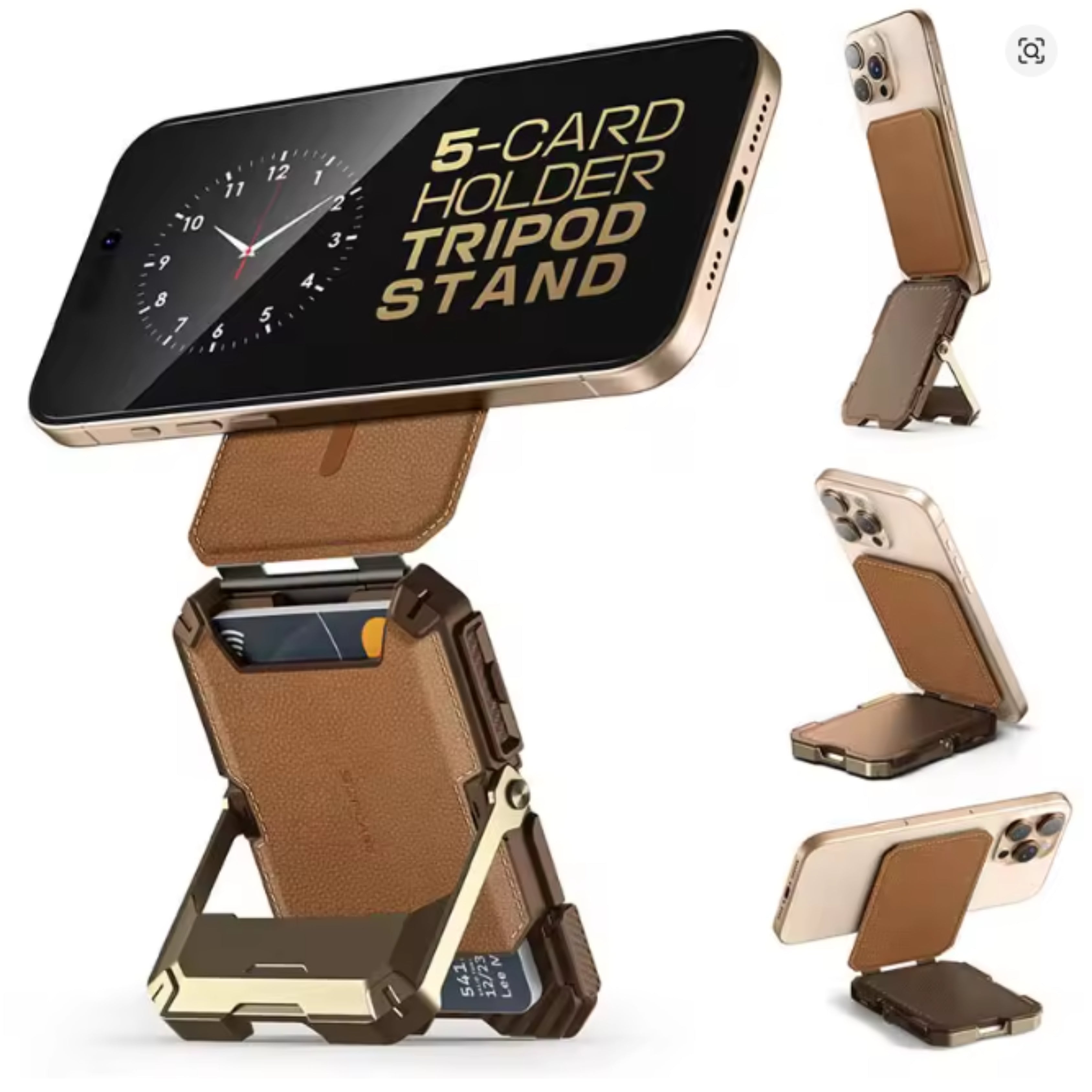 Magnetic Tripod Phone Stand Card Holder