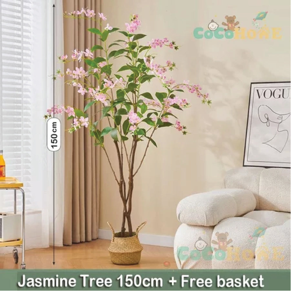 Artificial Olive Tree 4FT/5FT/6FT Tall Faux Indoor Plant with Basket – Fake Potted Olive Trees for Home & Office Decor