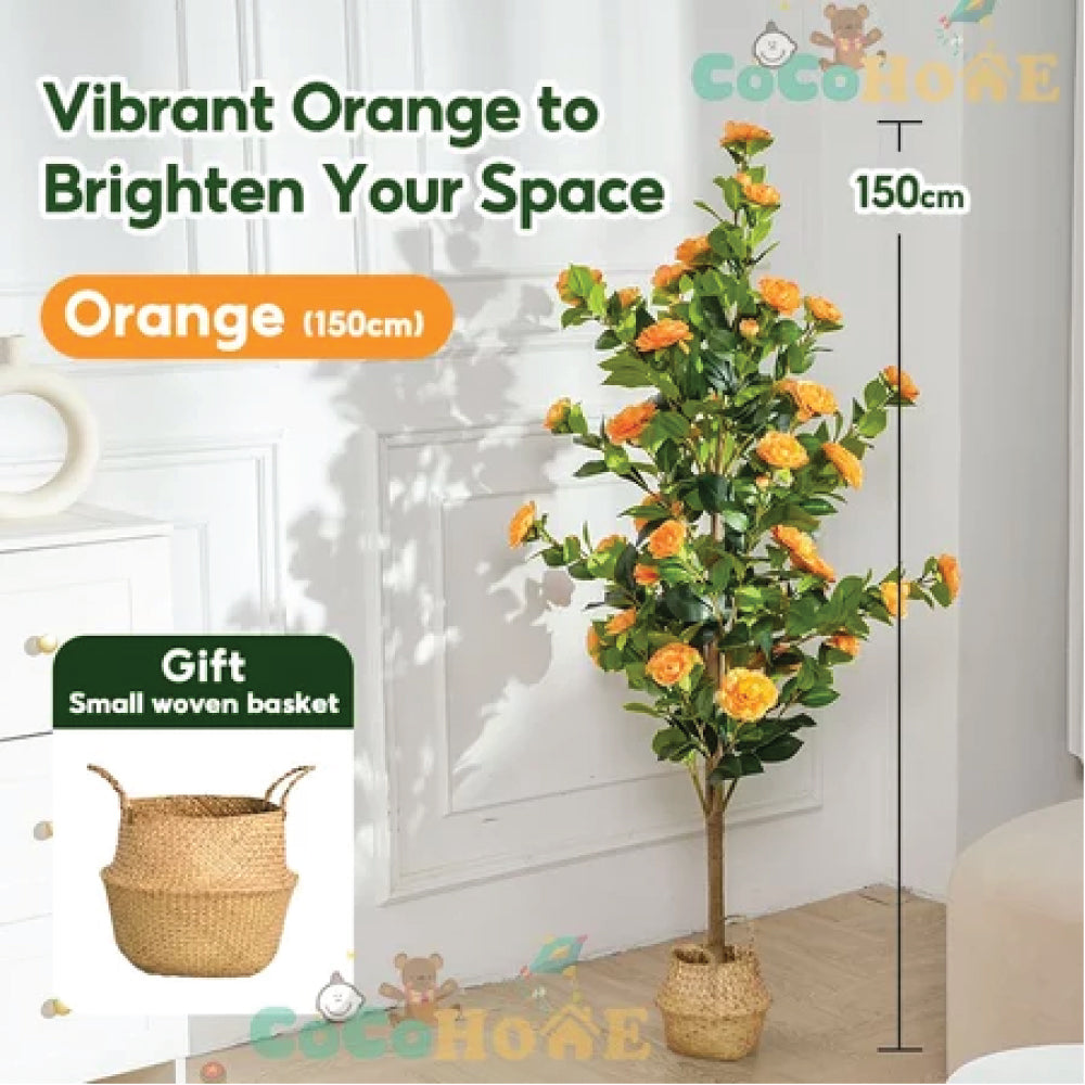 Artificial Olive Tree 4FT/5FT/6FT Tall Faux Indoor Plant with Basket – Fake Potted Olive Trees for Home & Office Decor