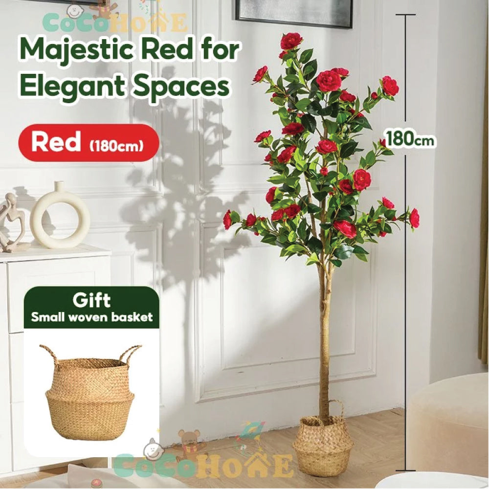 Artificial Olive Tree 4FT/5FT/6FT Tall Faux Indoor Plant with Basket – Fake Potted Olive Trees for Home & Office Decor