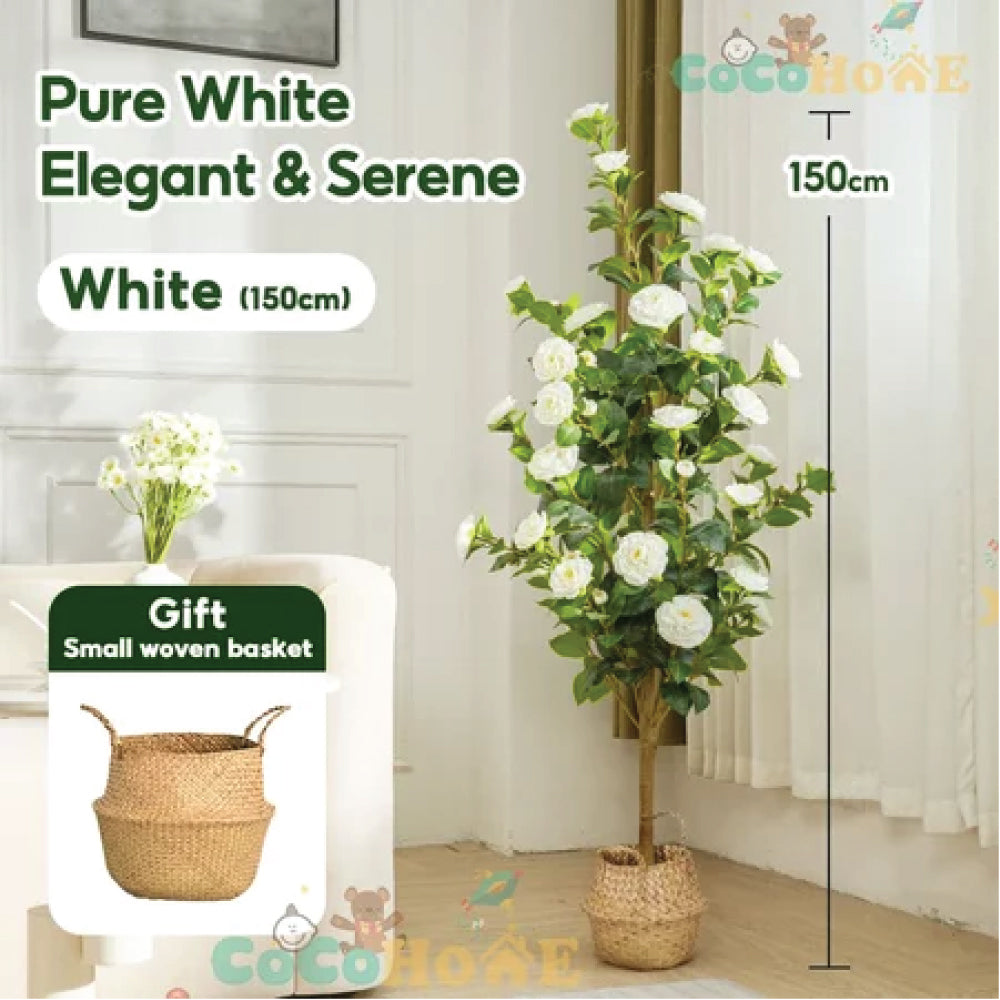Artificial Olive Tree 4FT/5FT/6FT Tall Faux Indoor Plant with Basket – Fake Potted Olive Trees for Home & Office Decor