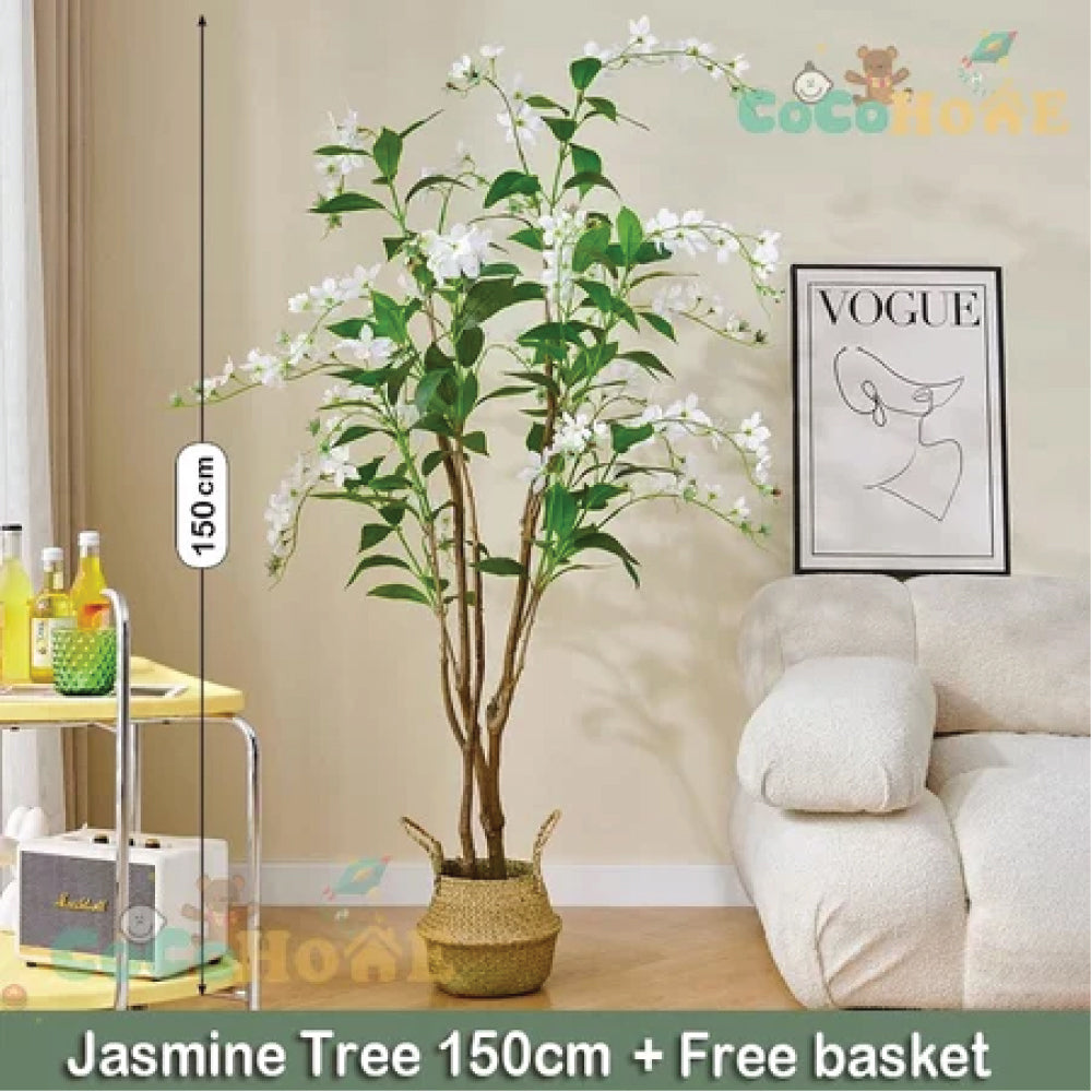 Artificial Olive Tree 4FT/5FT/6FT Tall Faux Indoor Plant with Basket – Fake Potted Olive Trees for Home & Office Decor